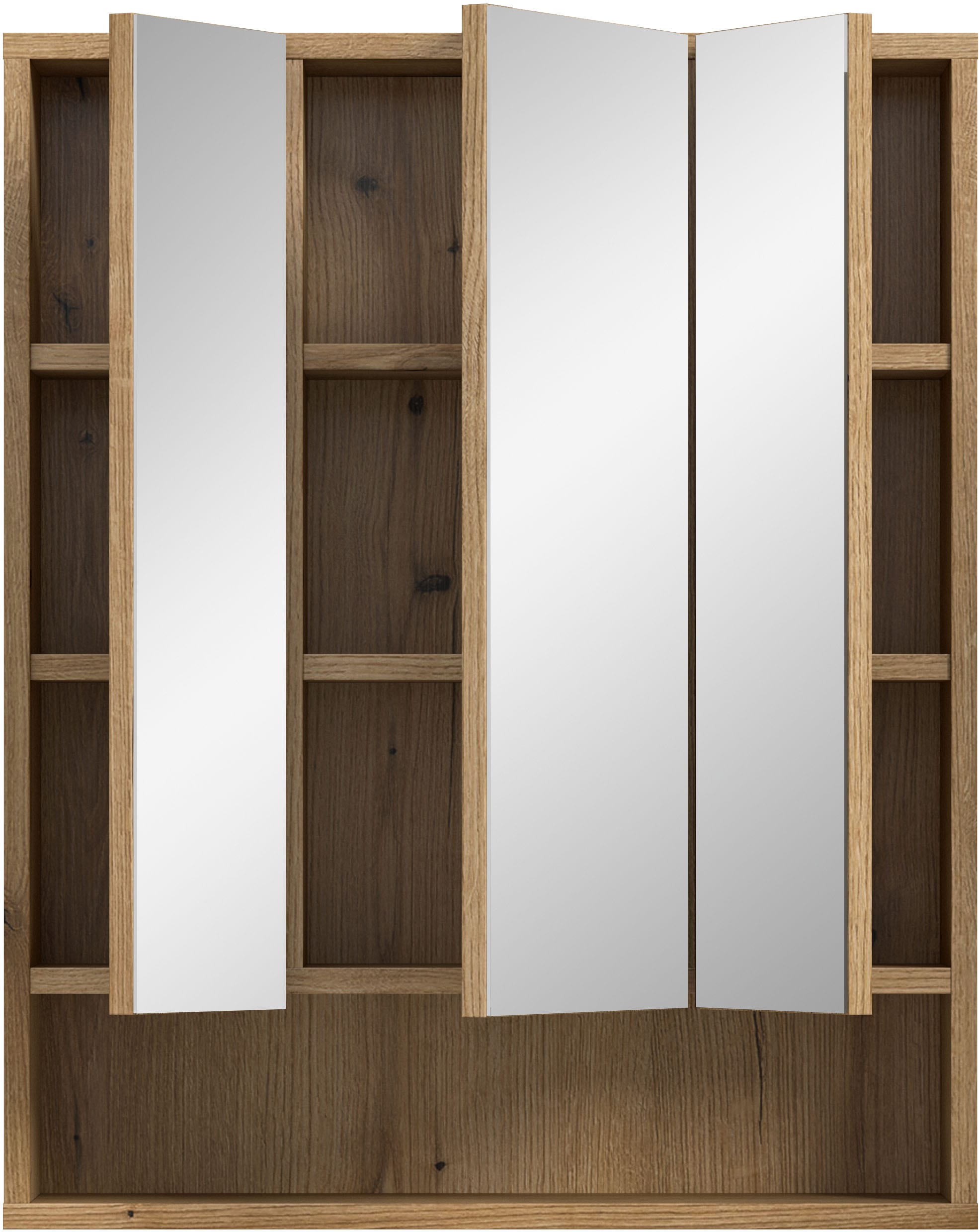 welltime Spiegelschrank »VANN, Breite 60cm, 3 Spiegeltüren, 10 Fächer, viel Stauraum« individuell mit weiteren Artikel der Serie VANN kombinierbar,  Spiegel, Schrank, Alibert, Badezimmerspiegelschrank, Badschrank