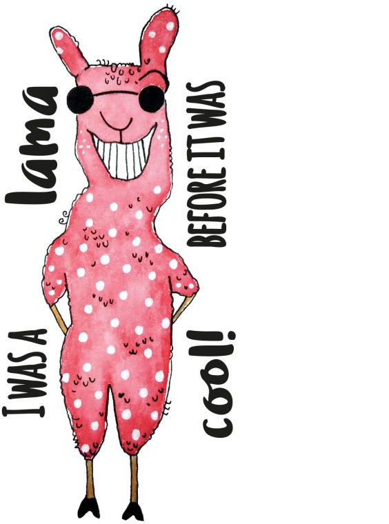 Wall-Art Wandtattoo »Lebensfreude - cooles Lama«