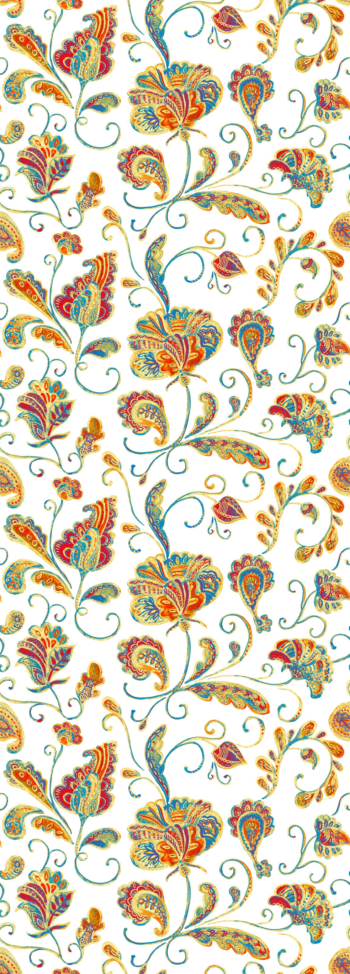 queence Vinyltapete »Luisa«, bedruckt-Motiv-botanisch-floral-gemustert-natürlich, 90x250cm, selbstklebend, kinderleichte Anbringung, Sticker