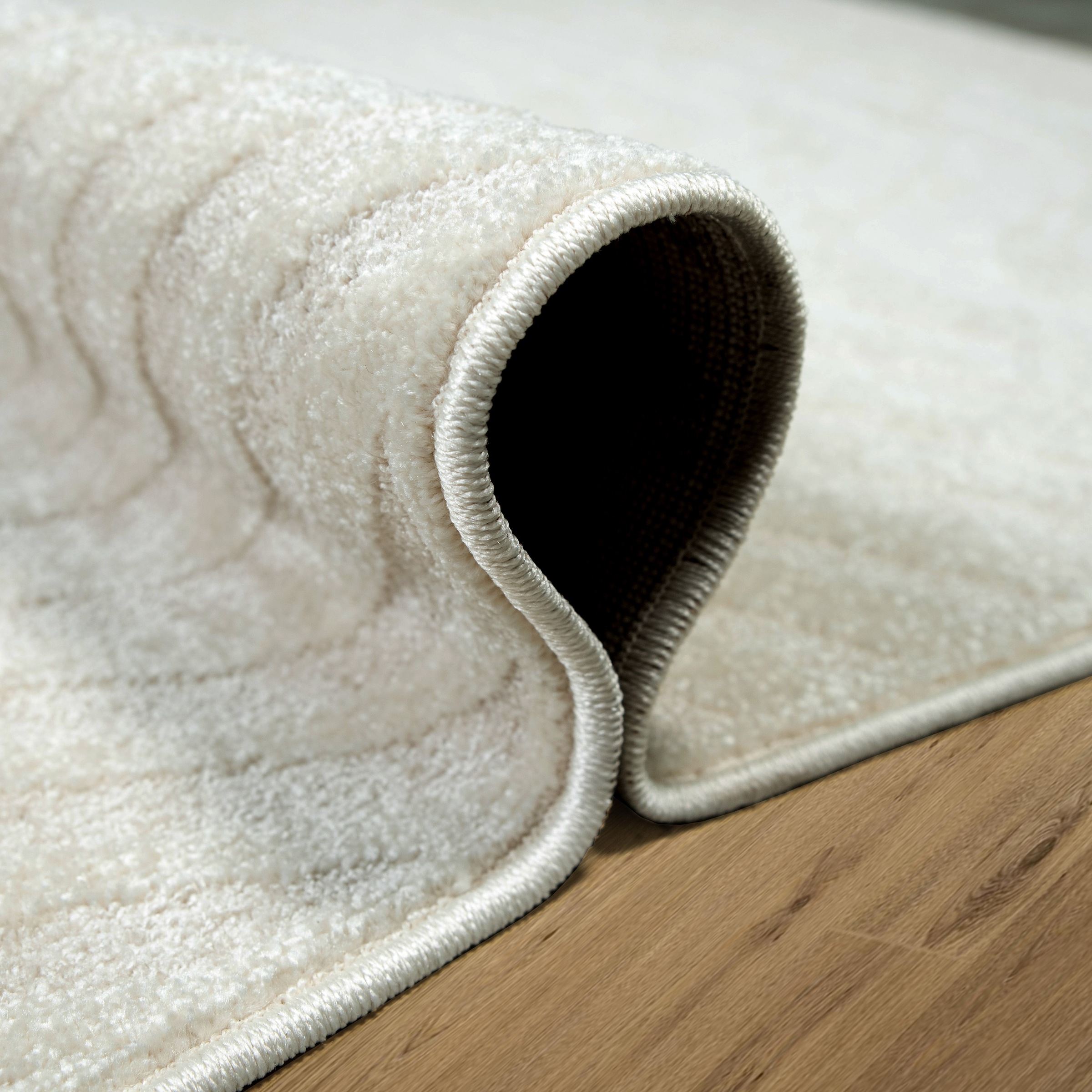 OTTO home Teppich »Vibek, Wellen-Design in Hoch-Tief-Struktur« rechteckig 9 mm Höhe 3D-Effekt, softer Kurzflor, pflegeleicht, Scandi-Look