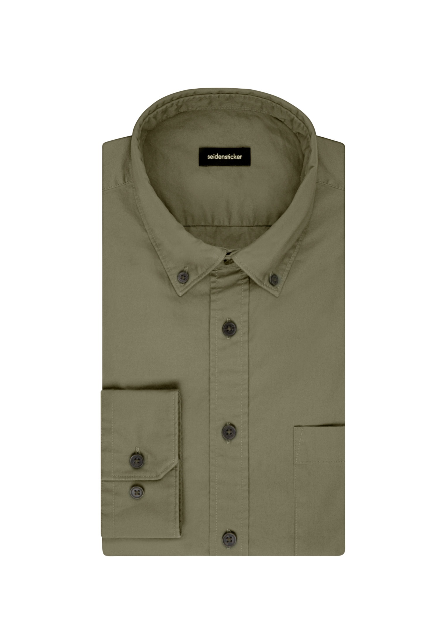 seidensticker Businesshemd »Schwarze Rose«, Regular Langarm Button-Down-Kragen Uni