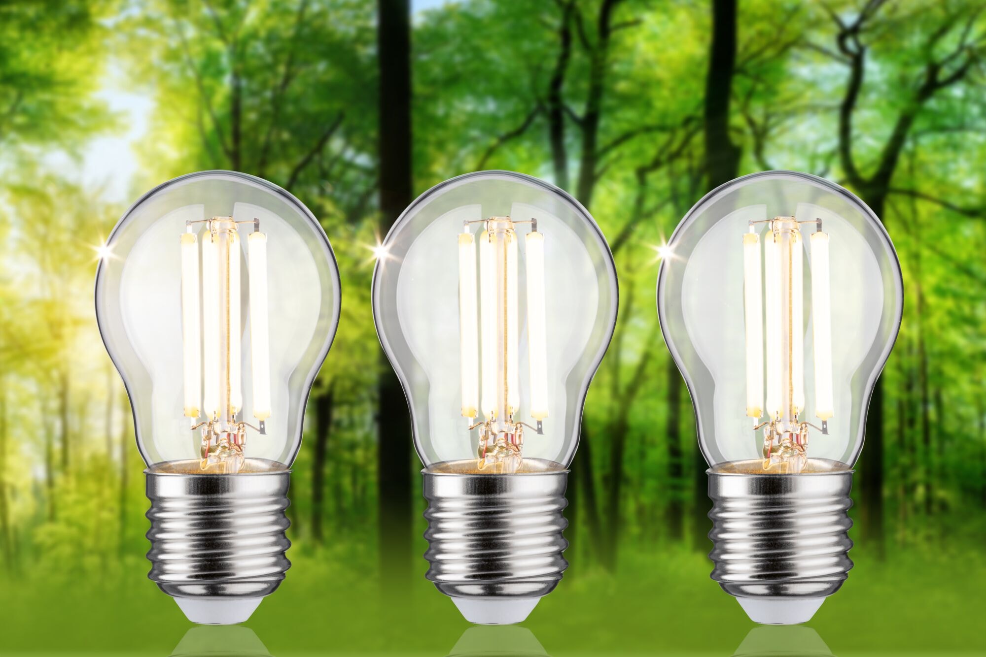 Paulmann LED-Leuchtmittel »Eco-Line 3er-Pack Tropfen 525lm 2,5W 3000K klar 230V« E27 3 Stk. Warmweiß