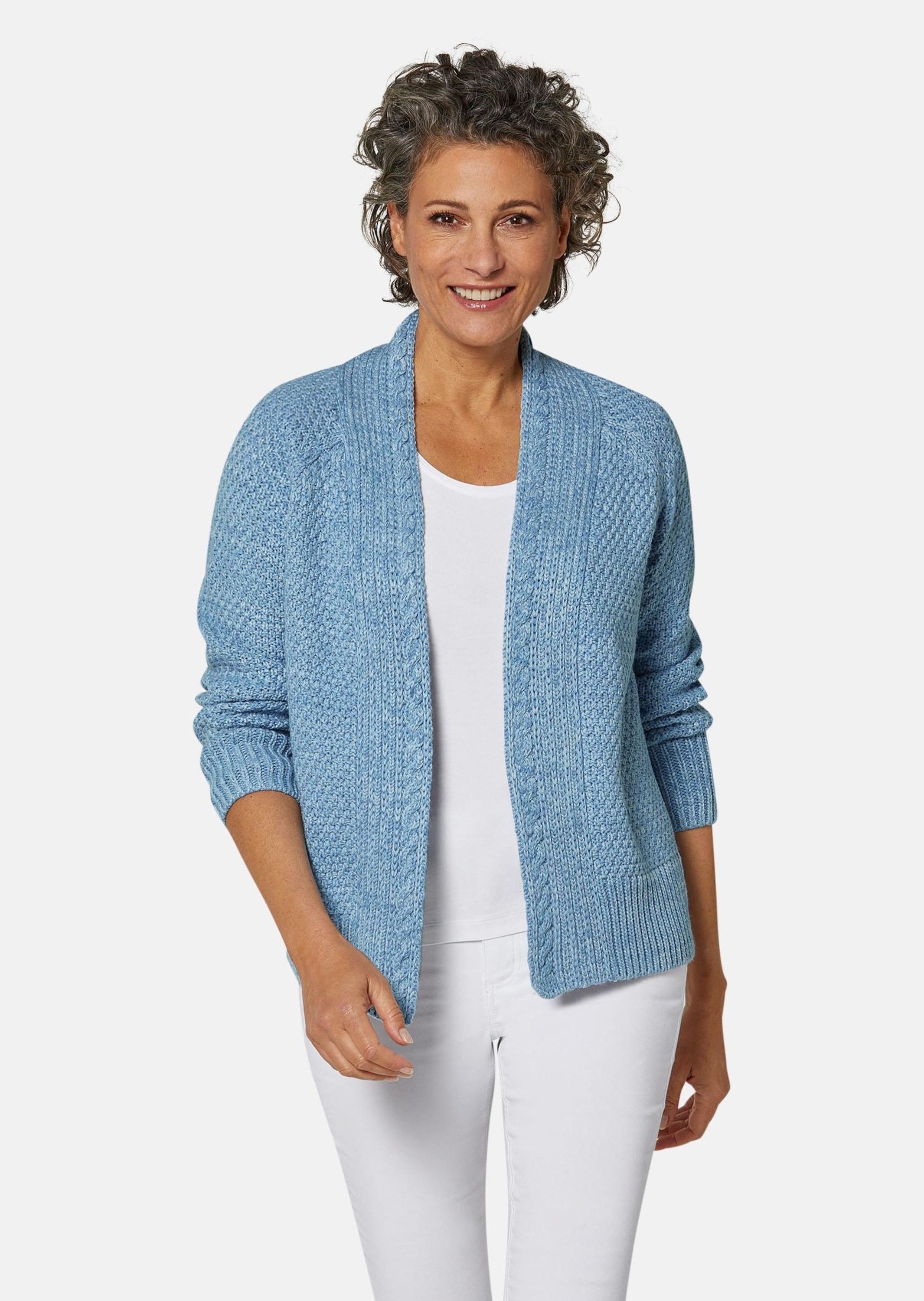 GOLDNER Strickjacke »Kurzgröße Zeitlose Strickjacke in Grobstrick«