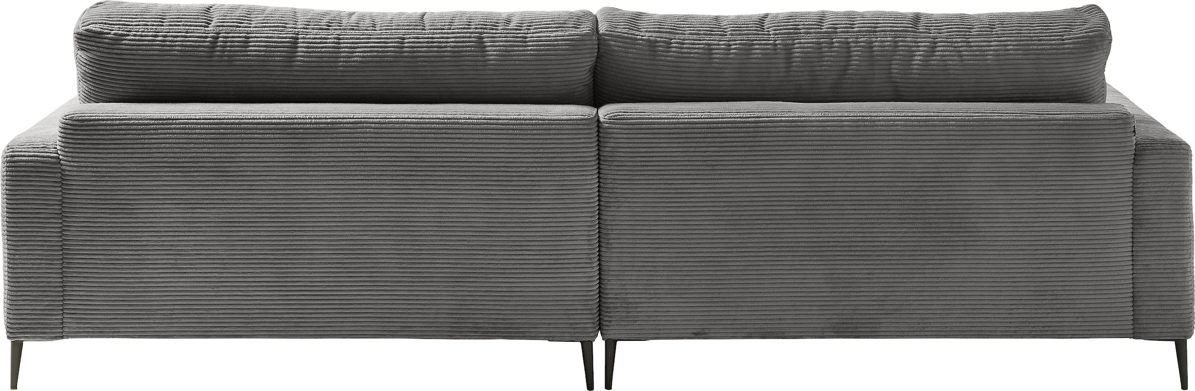 INOSIGN Ecksofa »Downtown, B/T/H: 272/190/84 cm L-Form«, weicher Sitzkomfort auch in Cord und Bouclé, incl. Zierkissen