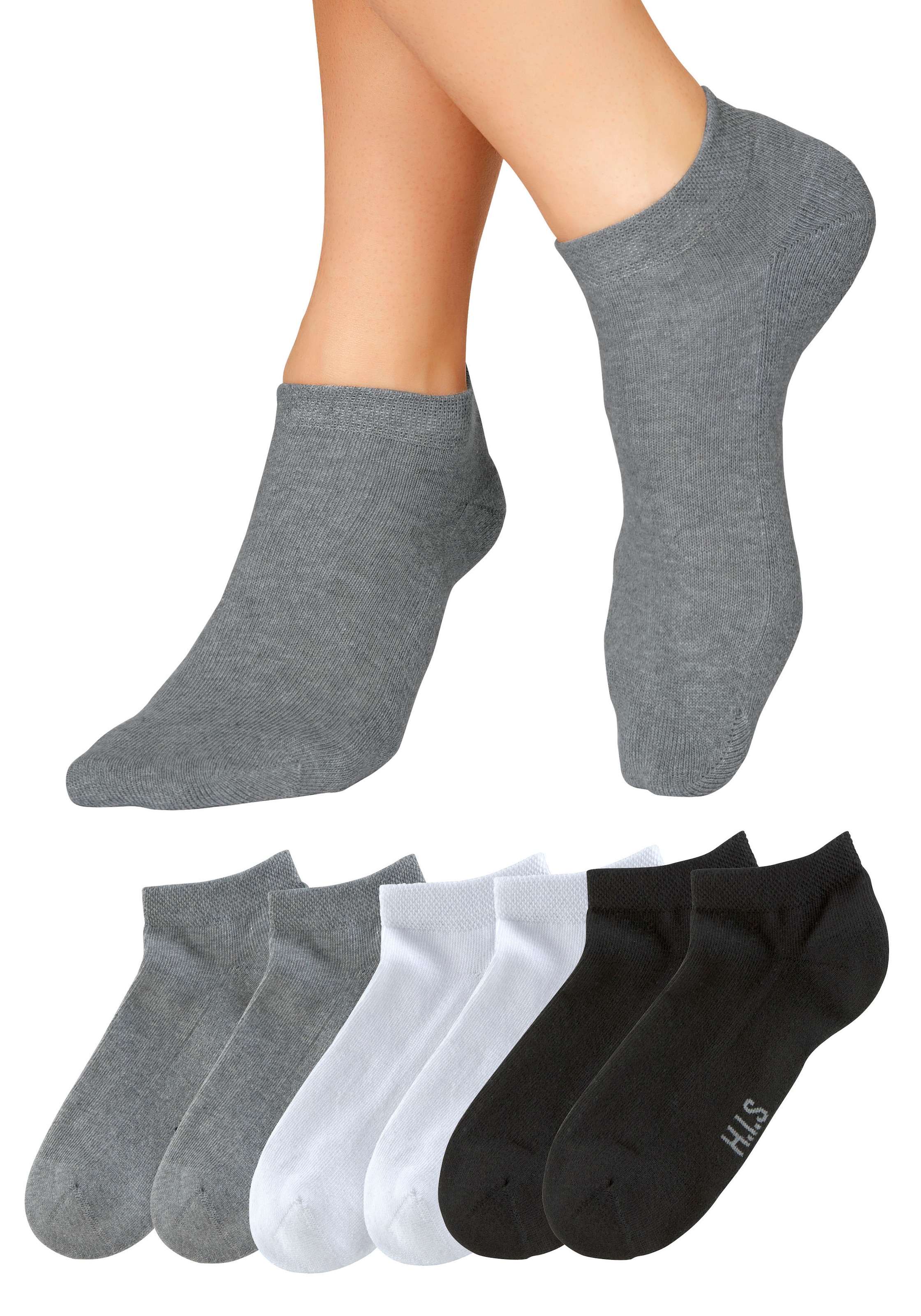 H.I.S Sneakersocken, (Packung, 6 Paar), mit weicher Frotteesohle