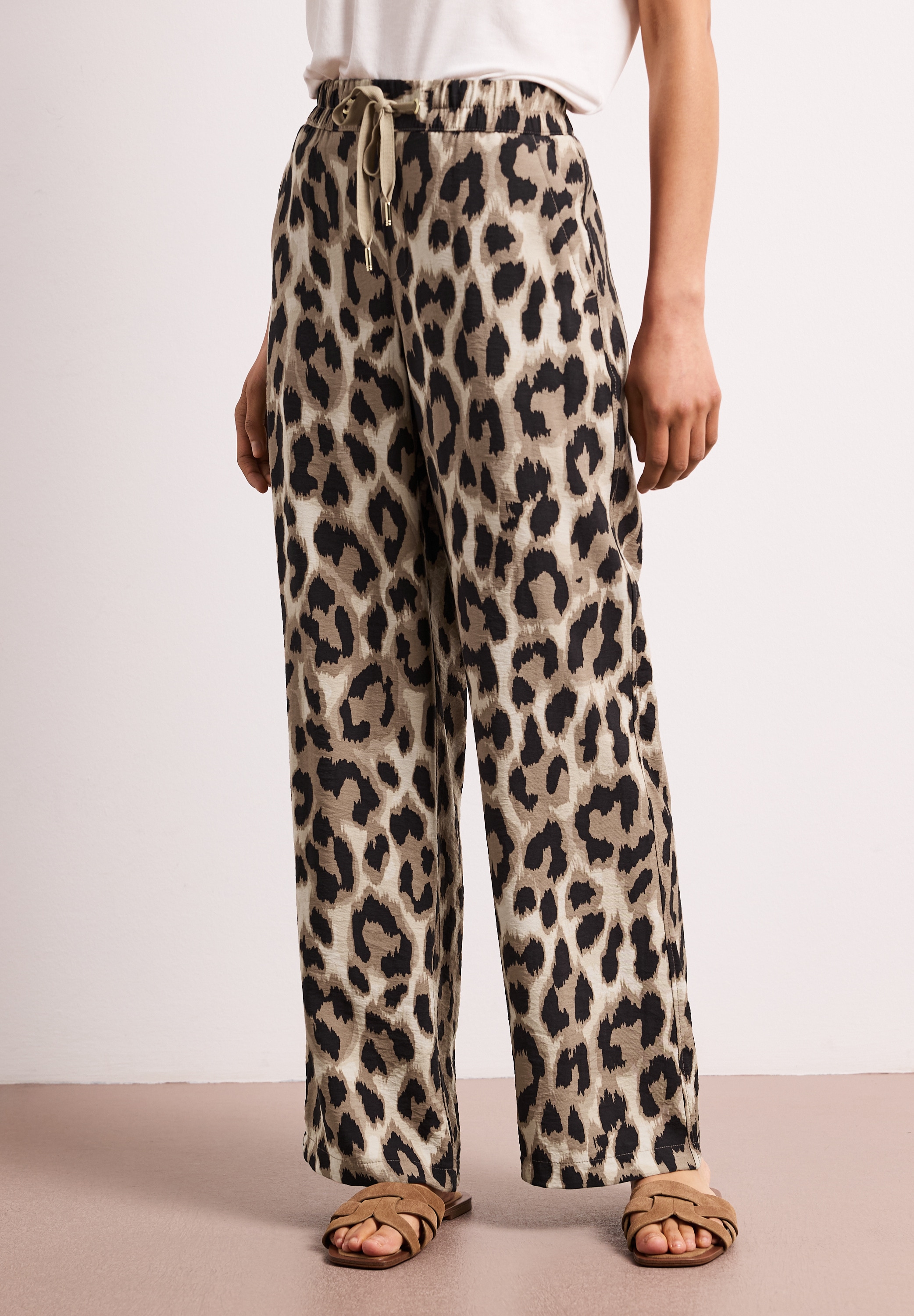 STREET ONE Stoffhose  Sommerhose mit Animal-Print