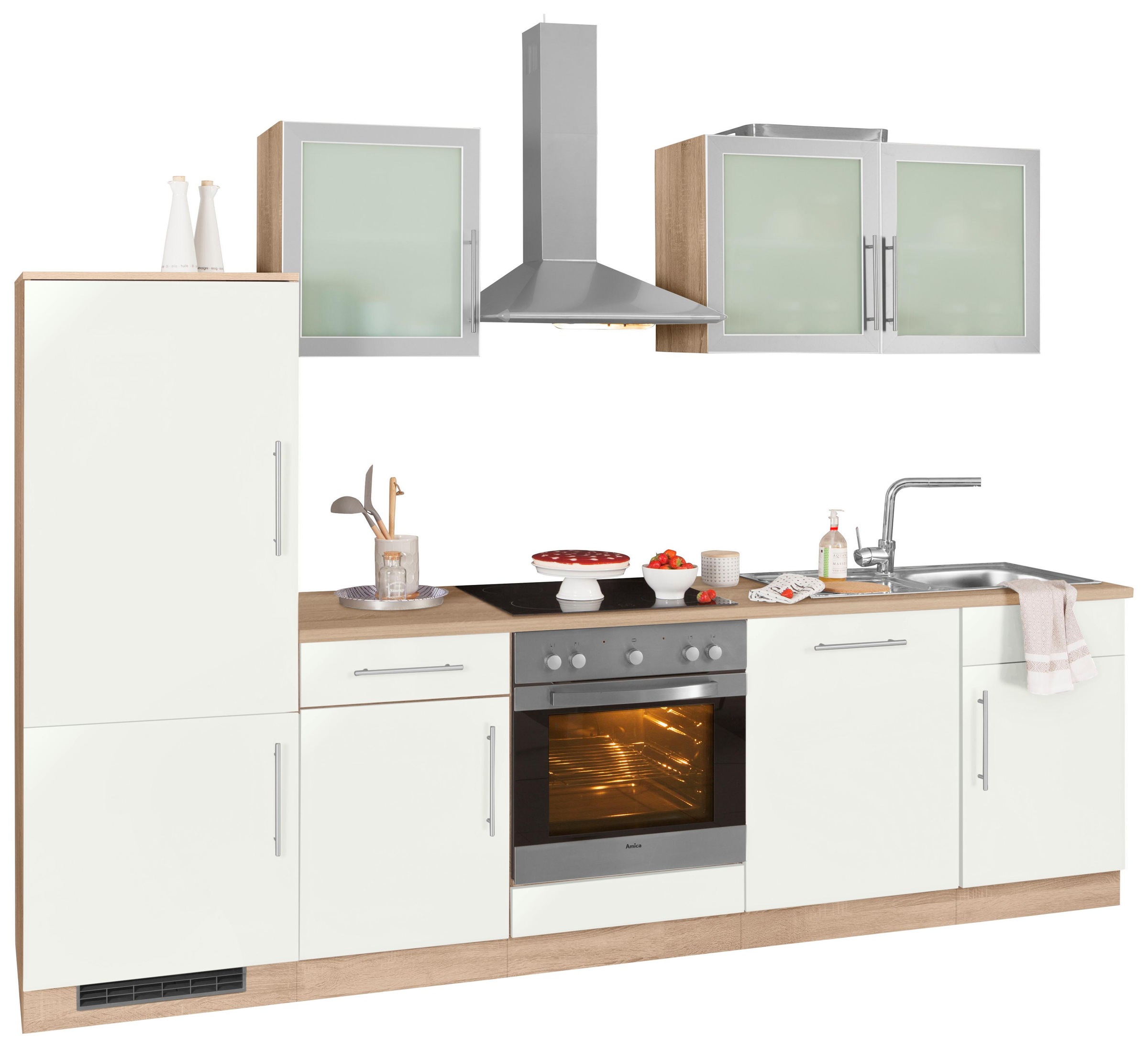 Küchenzeile Breite Küchen cm »Aachen«, E-Geräten, wiho OTTO mit 280 bei kaufen