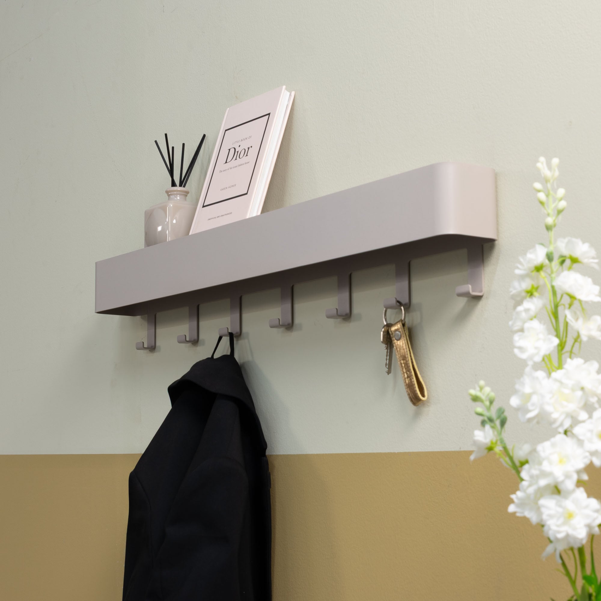 Spinder Design Garderobenhaken »Multi 7« 2-in-1 Wandregal + Garderobe