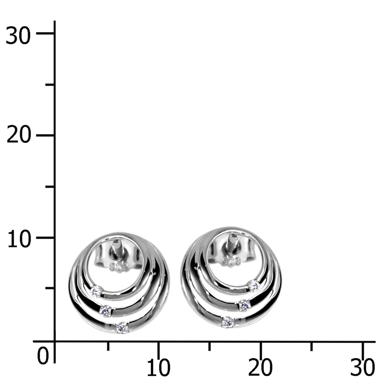OSTSEE-SCHMUCK Paar Ohrstecker »- Ruby - Silber 925/000 - Zirkonia«
