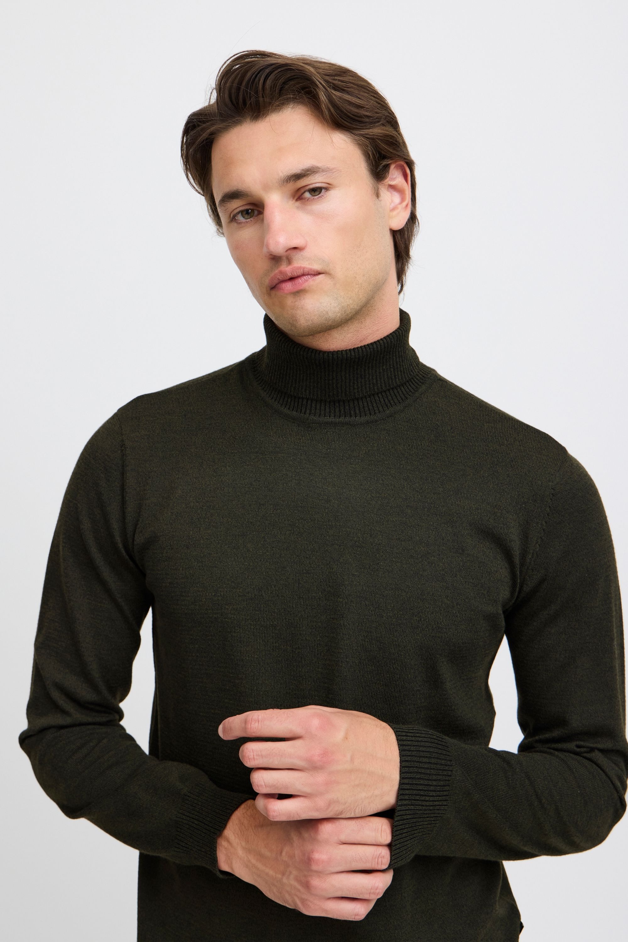 Blend Strickfleece-Pullover »Strickpullover BHBRUTON roll neck knit«