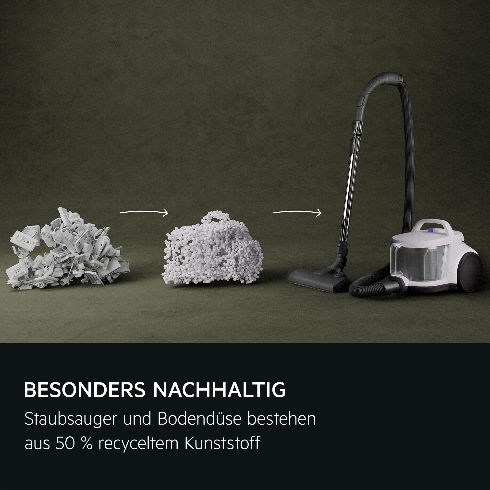 AEG Bodenstaubsauger »AL51C1LDB« 1000 W beutellos Kraftvolle Reinigung mit waschbarem HEPA‑Filter für sauberere Luft