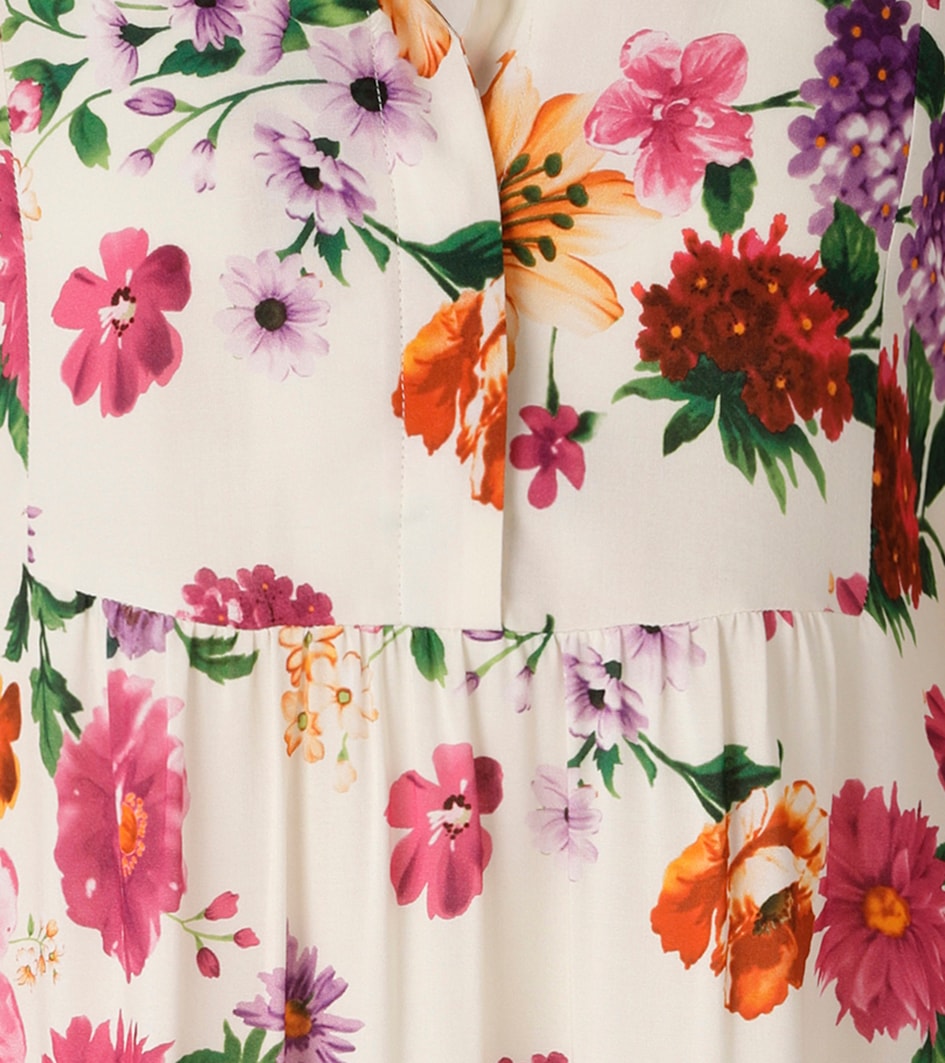 Aniston CASUAL Hemdblusenkleid mit romantischen Blumendruck - jedes Teil ein Unikat - NEUE KOLLEKTION