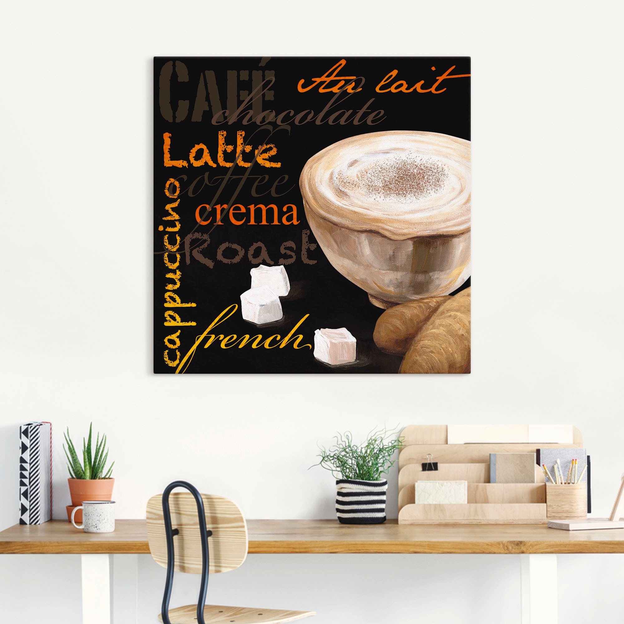 als (1 Poster Artland - Bilder, Kaffee Leinwandbild, bei Wandaufkleber oder Kaffee«, St.), Alubild, in kaufen Größen OTTO »Cappuccino versch. Wandbild