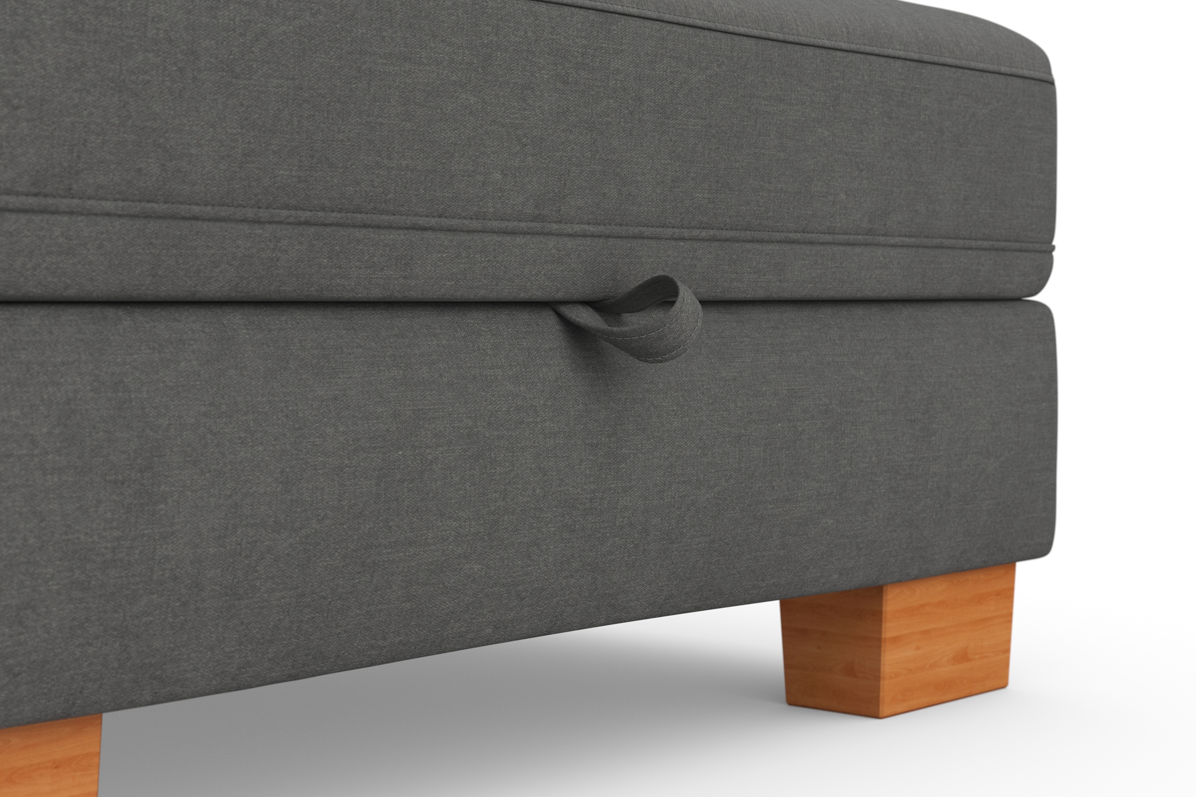 sit&more Wohnlandschaft »Dundee U-Form«, mit Federkern und Massivholzfüßen, wahlweise mit Kopfteilverstellung