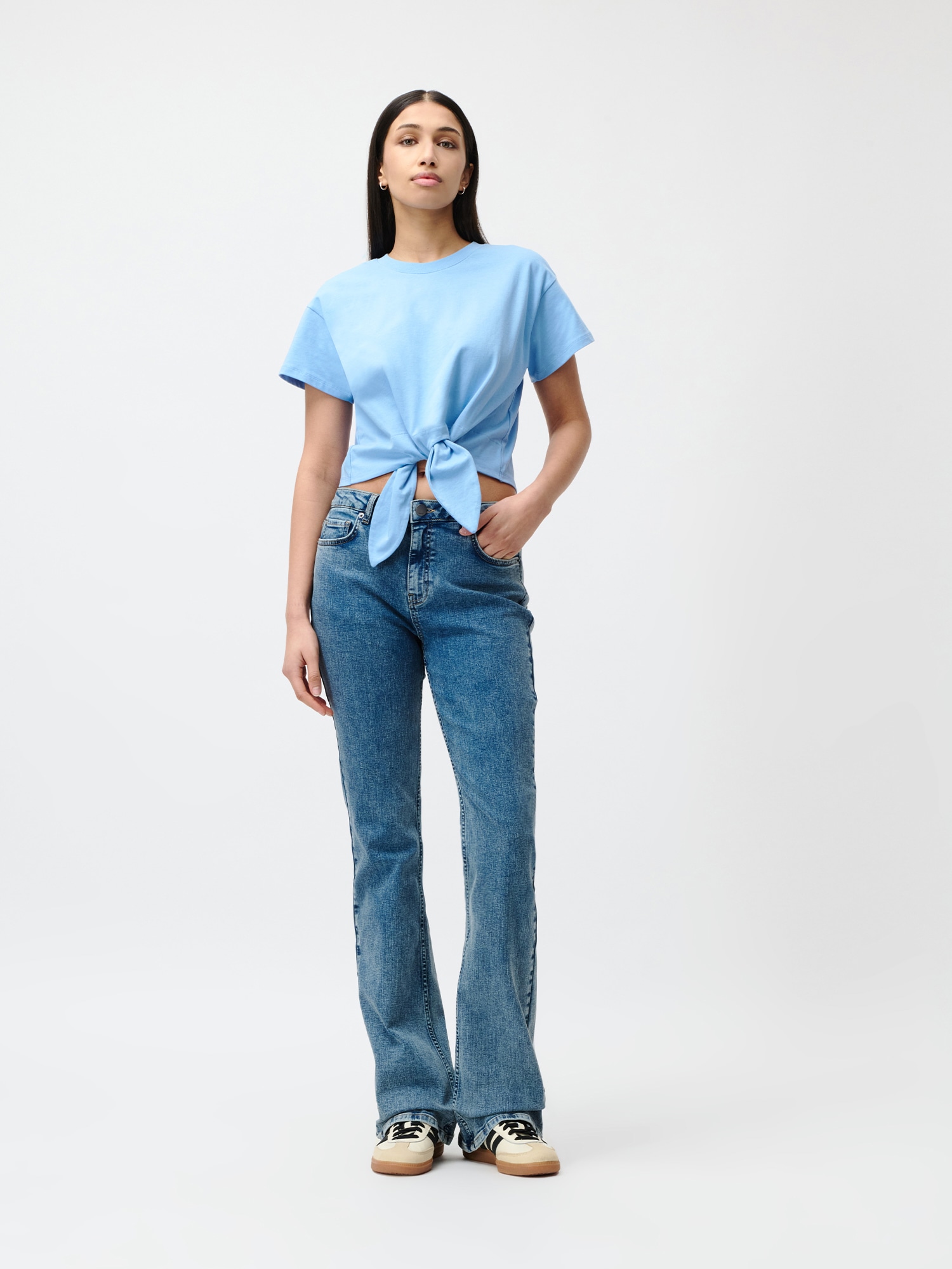 LeGer T-Shirt »Tessy, LeGer by Lena Gercke« mit Knoten-Detail, cropped