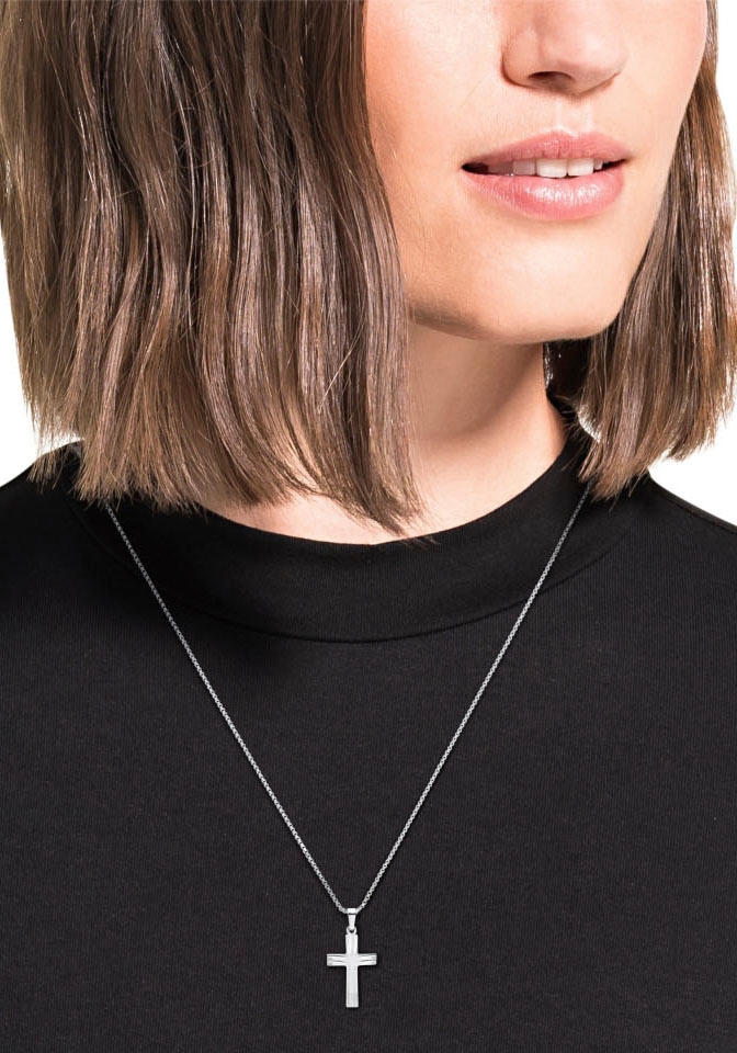 Amor Kette mit Anhänger »Silver Cross, 9070459«, Made in Germany