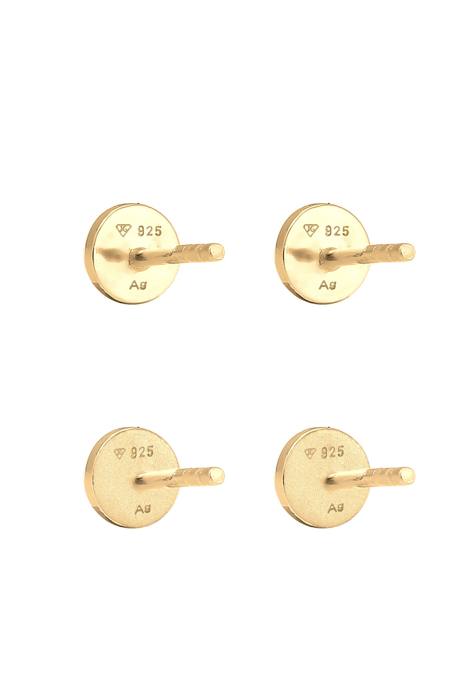 Elli Ohrstecker-Set »Ohrringe Ohrstecker Matt Glänzend Rund (2 tlg.) 925 Silber«