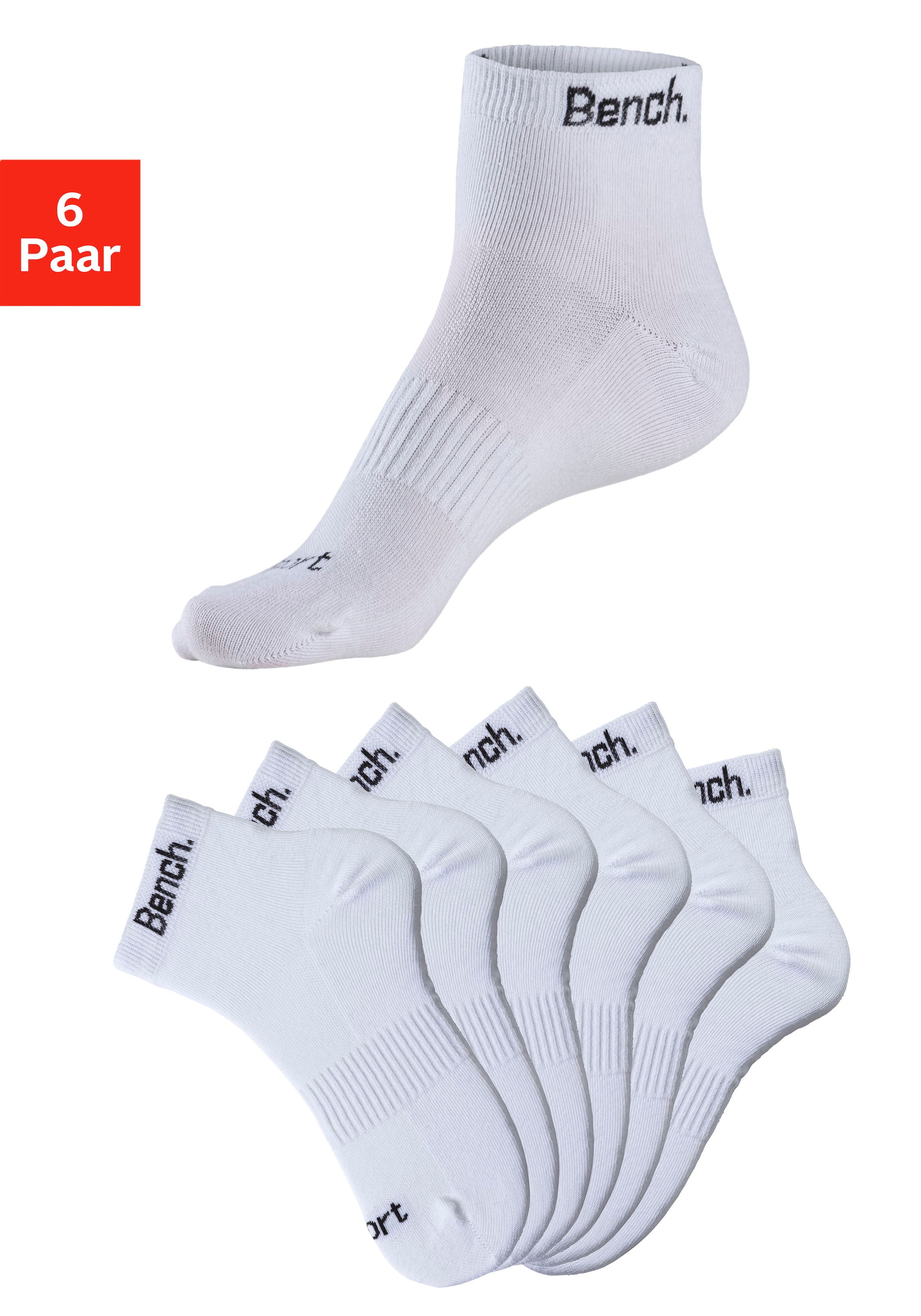 Bench. Sportsocken, (Packung, 6 Paar), mit antibakterieller Feuchtigkeitsregulierung