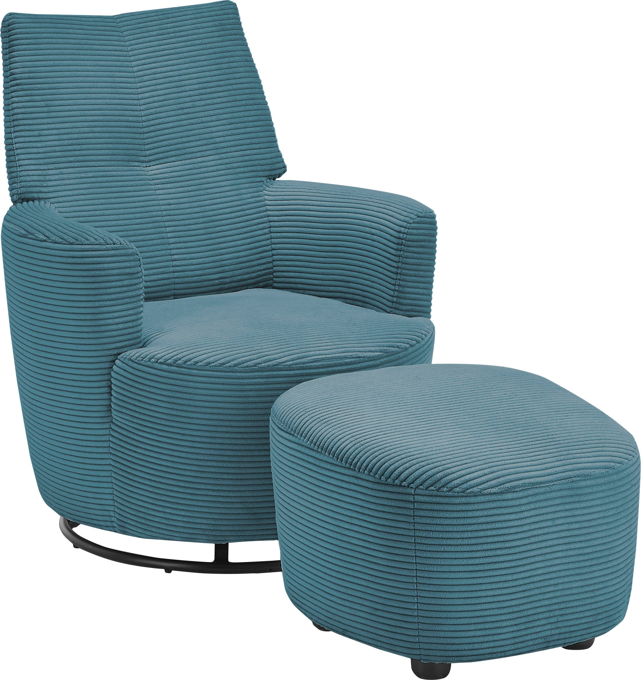 set one by Musterring Relaxsessel »SO 1450« Set,  mit Dreh- und Wippfunktion, inklusive Hocker