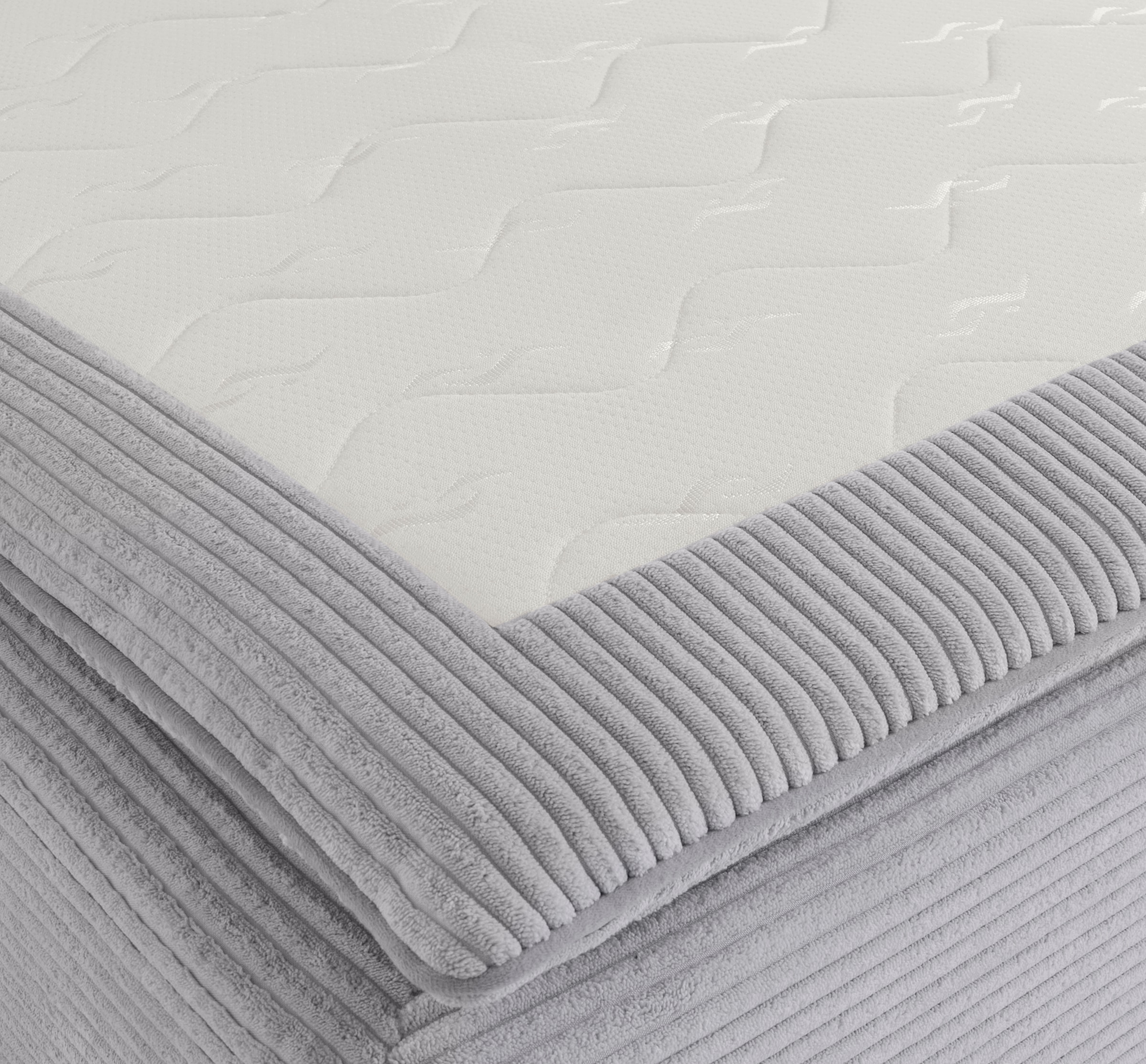 INOSIGN Ecksofa »Boxspringbett Night & Day L-Form mit Dauer-Schlaffunktion mit Armlehne«, mit Boxspring-Bettfunktion 180x200 cm und Bettkasten, Dauerschläfer!