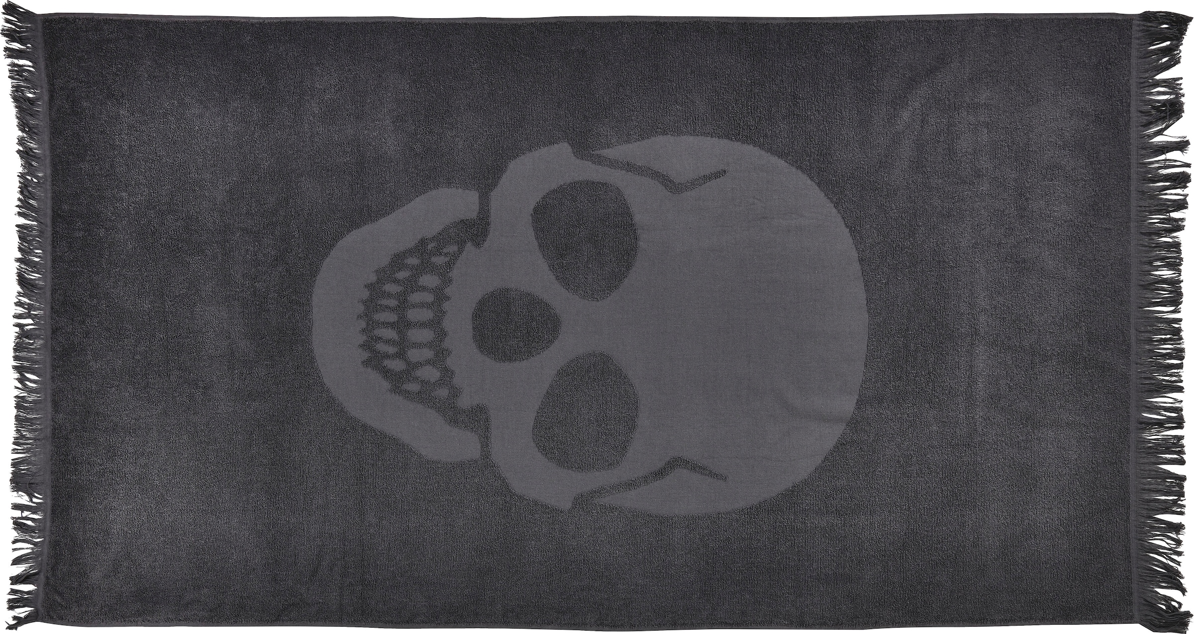 done.® Hamamtücher »Skull«, (1 St., Hamamtuch 90 x 160 cm), saugfähige Frottier-Innenseite, ideal als Sauna- oder Strandtuch