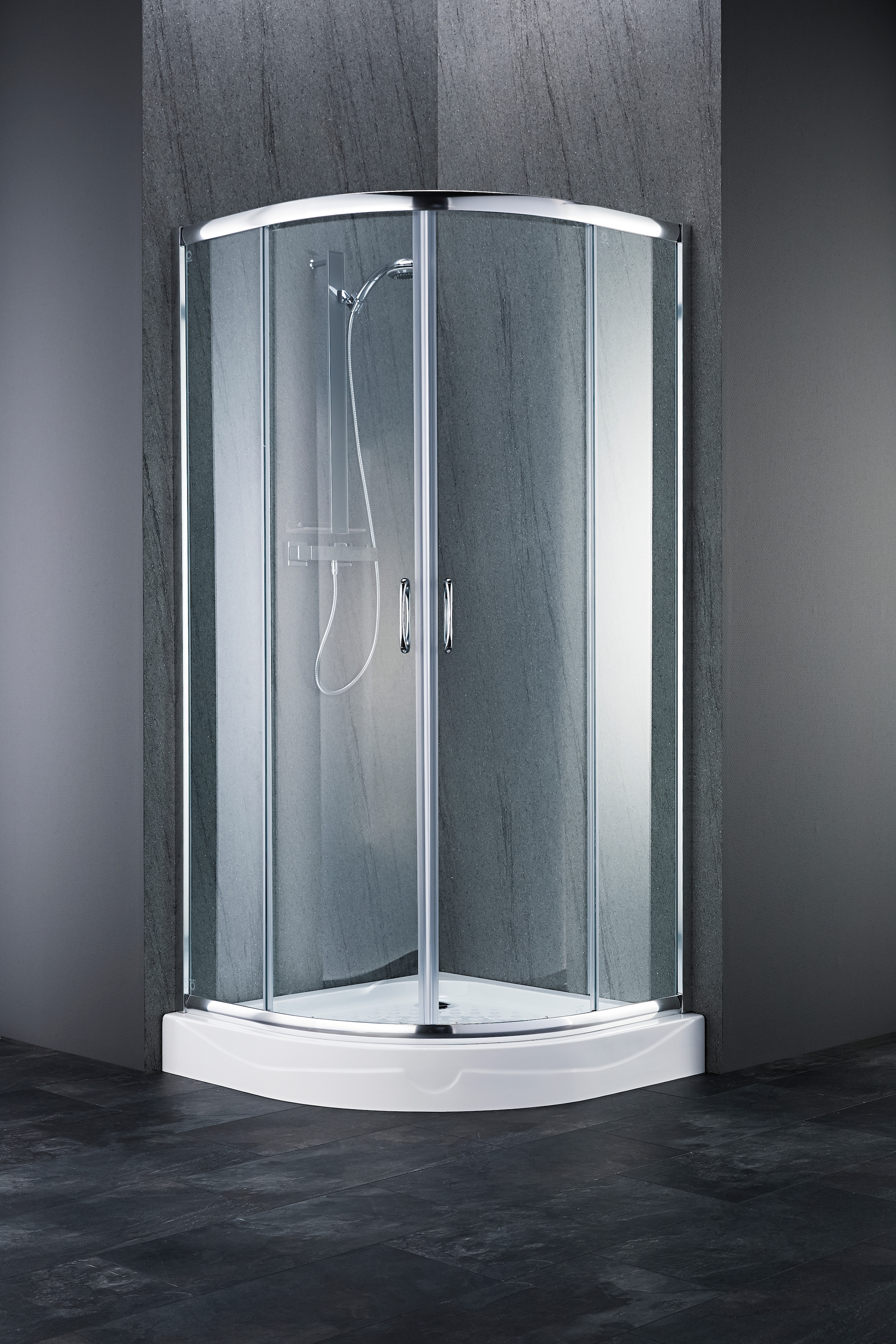 welltime Runddusche »Summer«, Dusche inkl. Ablaufgarnitur, Duschabtrennung, Spritzschutz