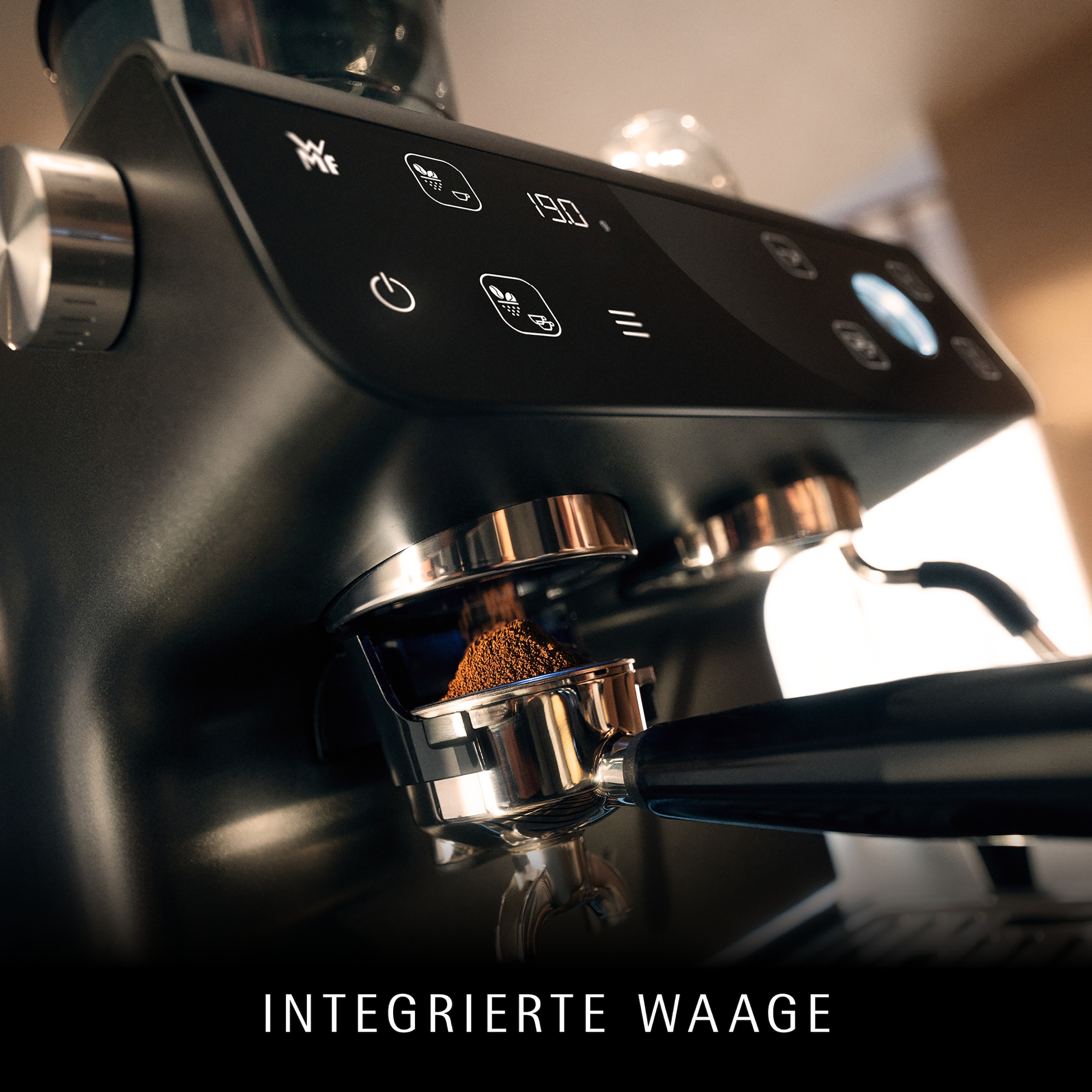 WMF Siebträgermaschine »Espresso Pro« Mahlwerk mit 60 Mahlgraden, WMF Doppel-Thermoblock Technologie