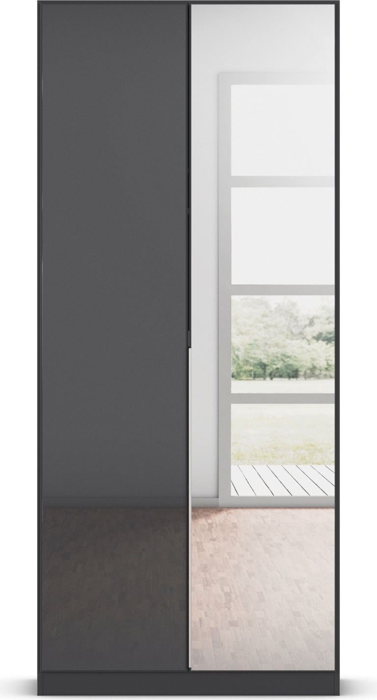 OTTO home Drehtürenschrank »Kleiderschrank Kleiderschränke Schrank Garderobe AGORDO mit Glasfront« in zwei Griff-Farben, Breiten 91-405 cm,  durchdachte Innenausstattung, in 8 Breiten und 2 Höhen MADE IN GERMANY