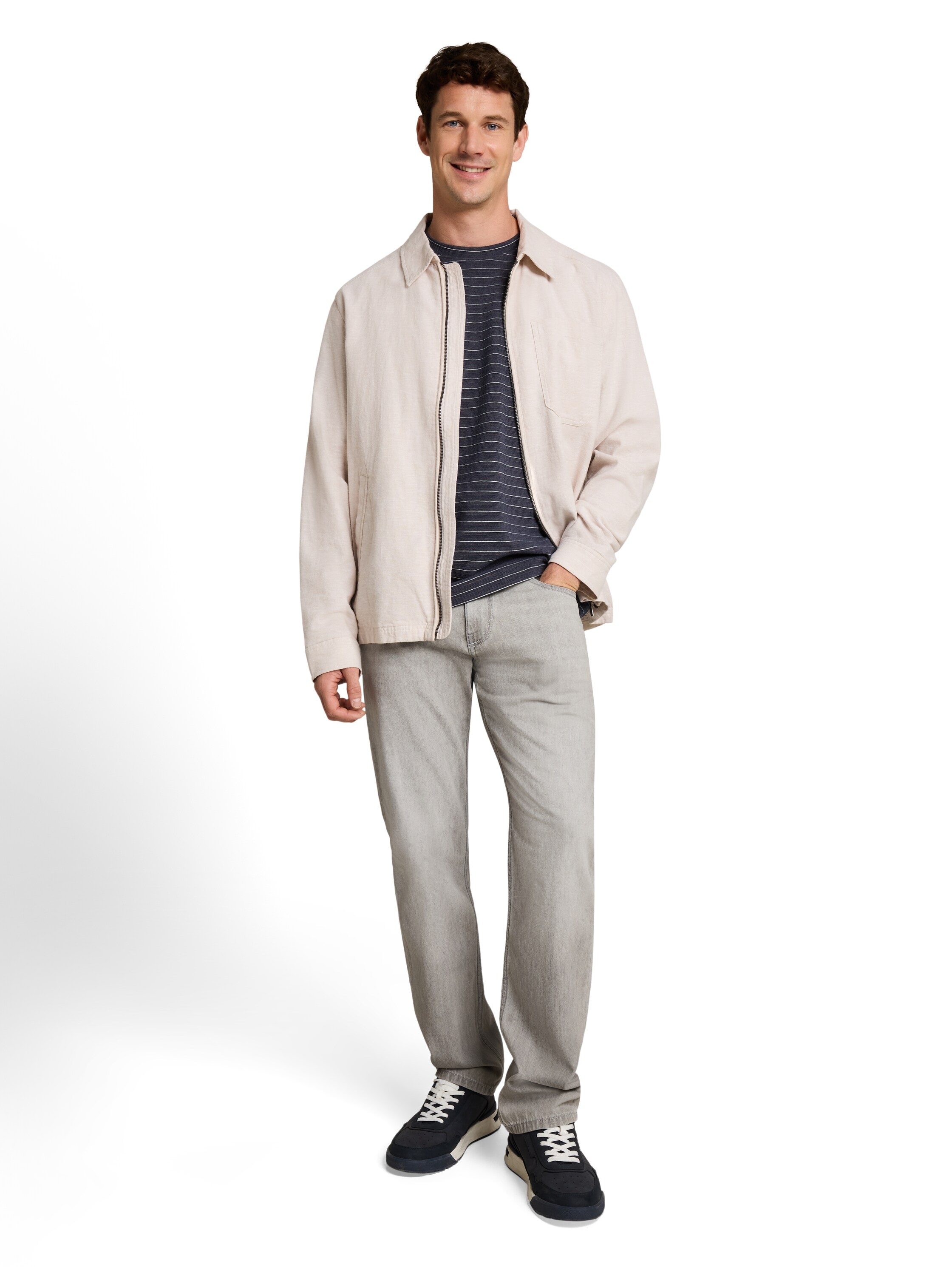 TOM TAILOR Kurzarmshirt Sommershirt mit feinen Streifen