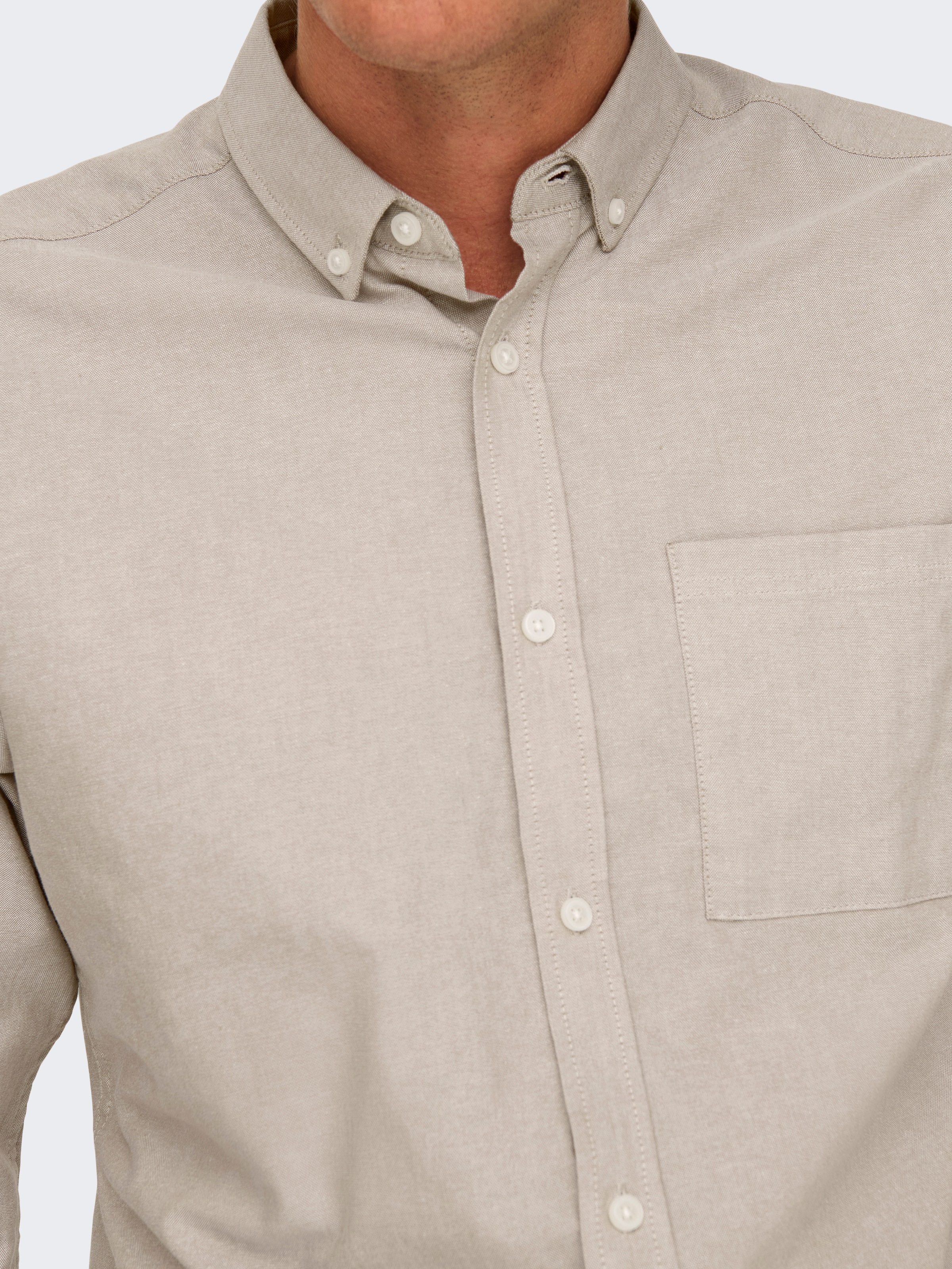ONLY & SONS Langarmhemd »ONSALVARO SLIM LS OXFORD SHIRT NOOS«