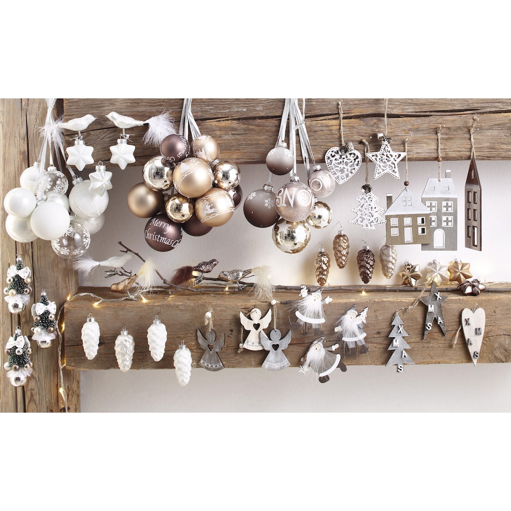 MAGIC by Inge Christbaumschmuck »Just White«, (Set, 8 tlg.)