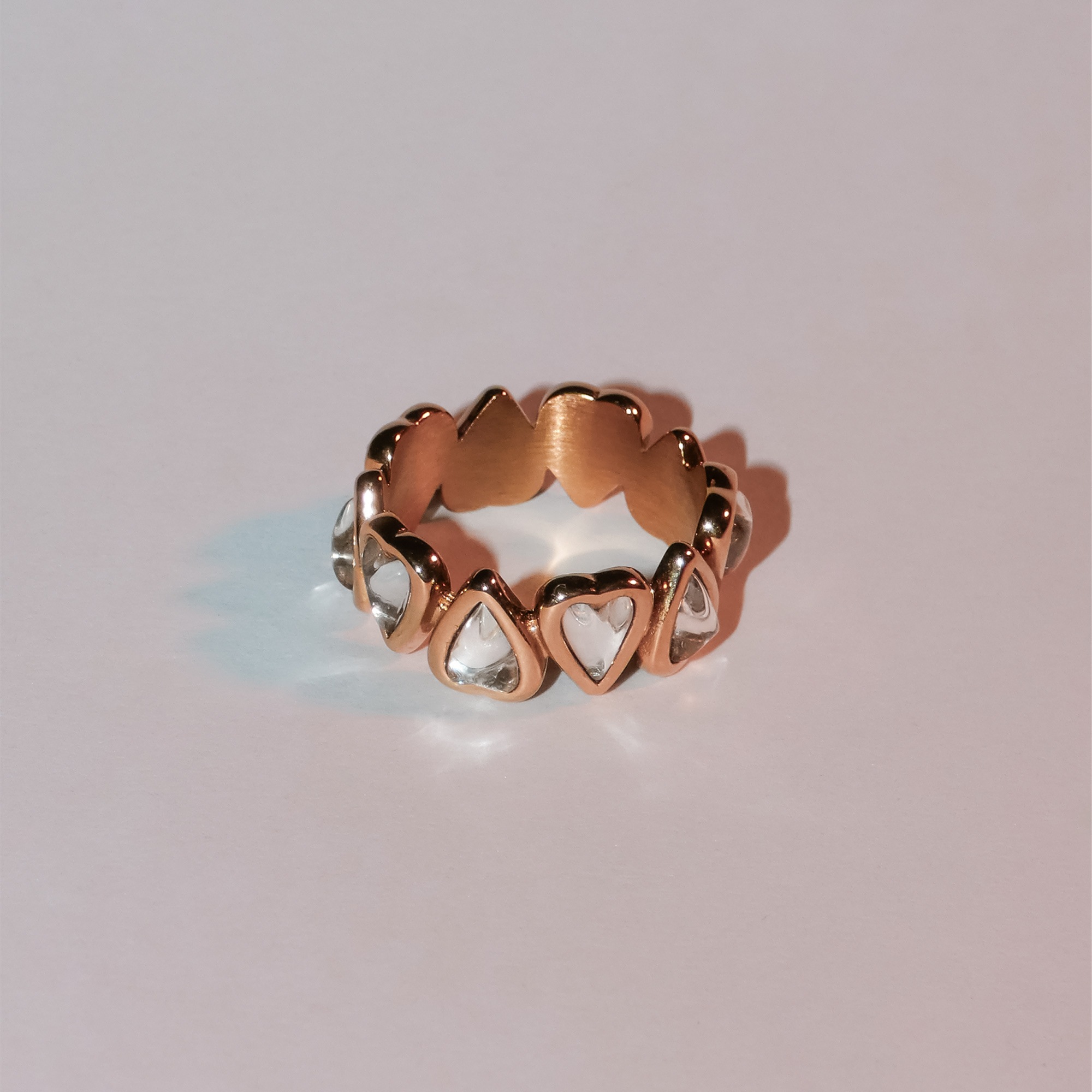 Liebeskind Berlin Fingerring »Glass Heart, Herz« mit Glasstein