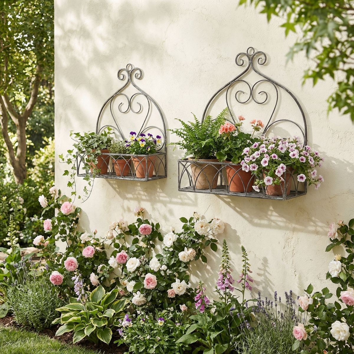 Ambiente Haus Wandregal »Dekoregal 2er Set eckig in grau« 1 Stk. tlg. Wandgestell, Aufbewahrungsregal