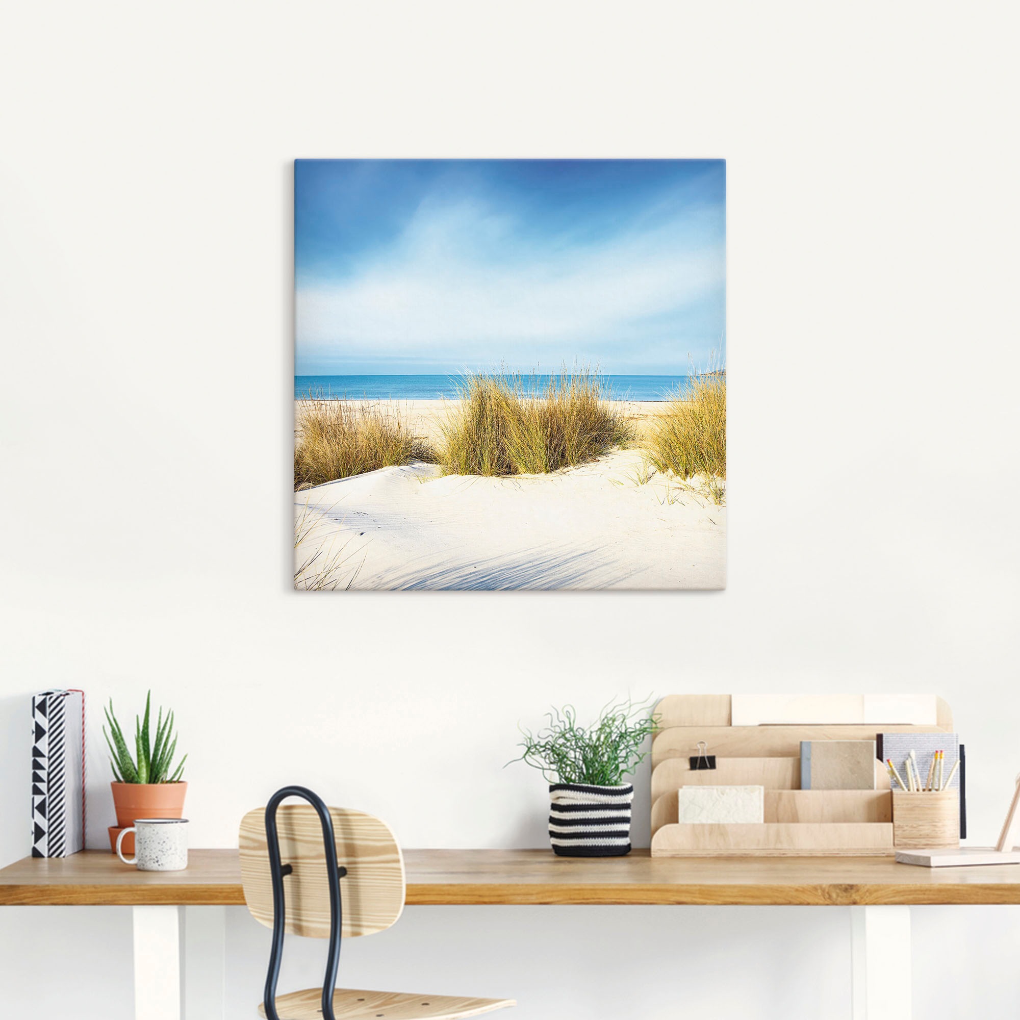 Artland Wandbild »Gras auf Sanddünen«, Strand, (1 St.), als Leinwandbild, Poster, Wandaufkleber in verschied. Größen