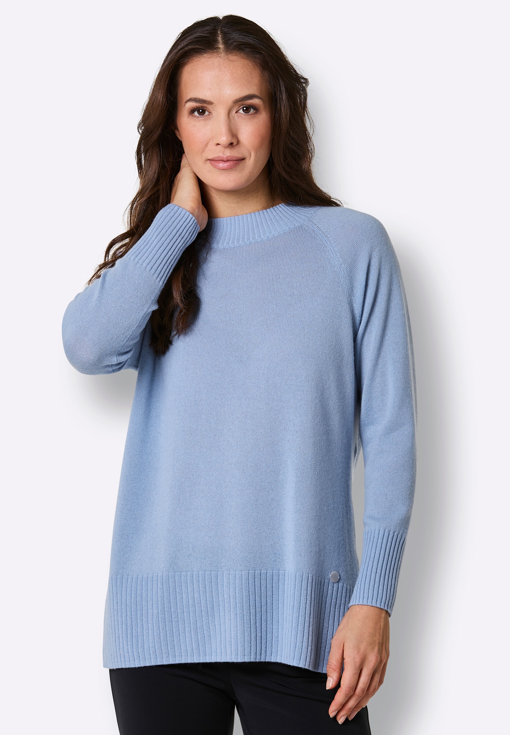 creation L Rundhalspullover »Merino-Kaschmir-Pullover Stehkragenpullover«