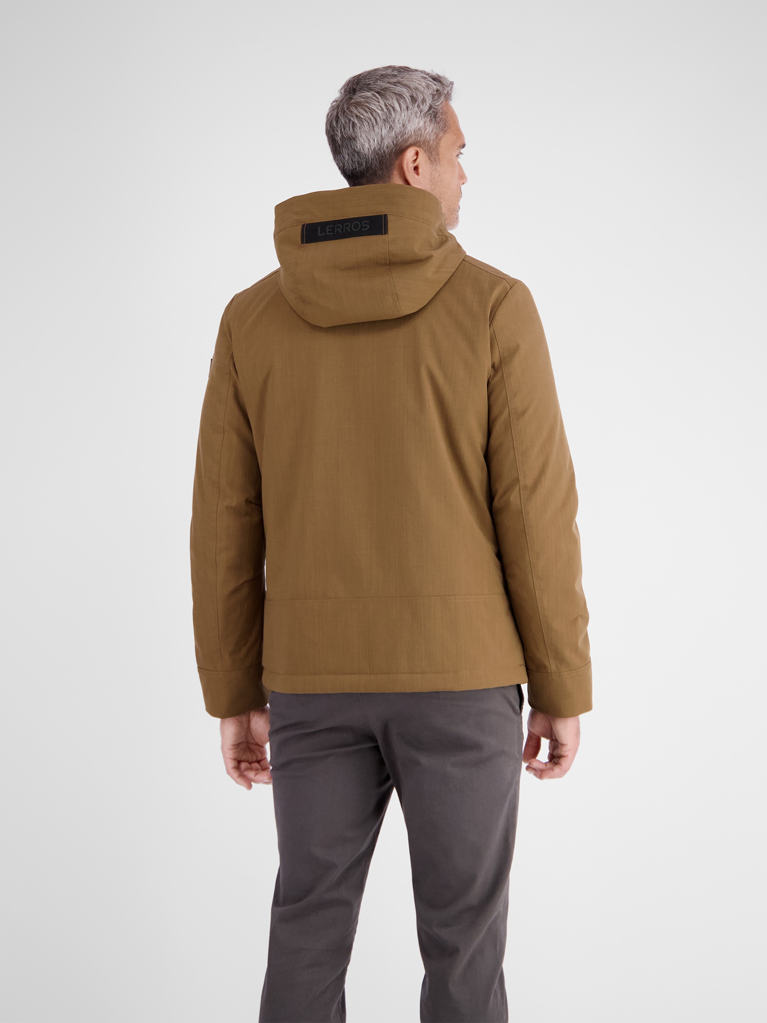 LERROS Outdoorjacke »LERROS Herren Blouson in Stukturoptik« mit Kapuze Wasser- und windabweisend