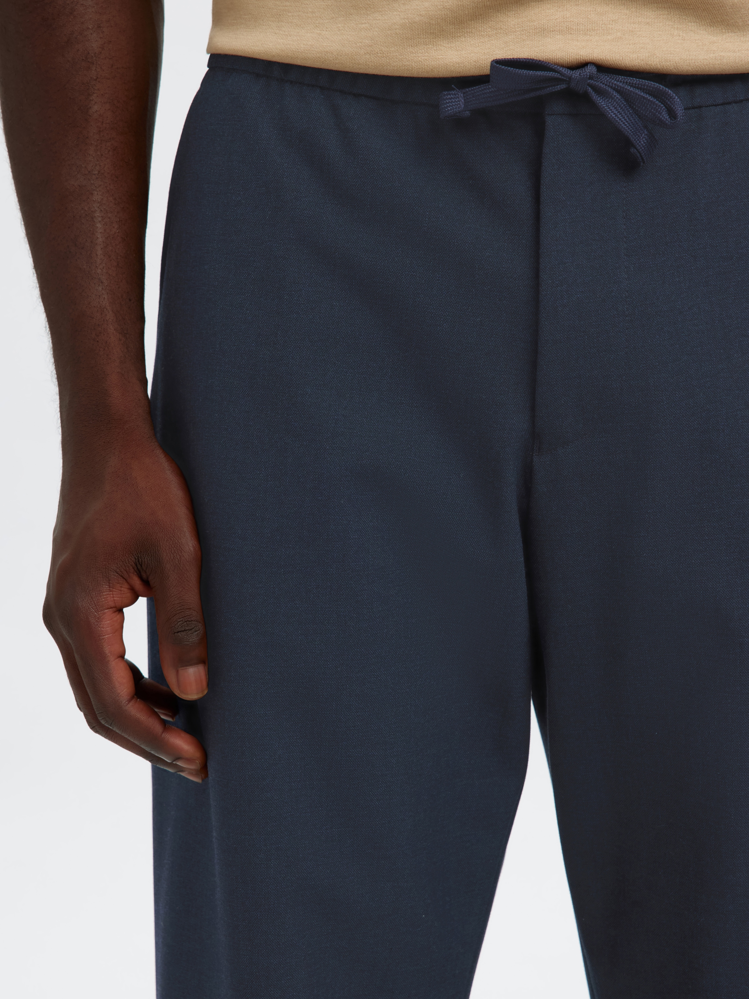 SELECTED Schlupfhose »SLH196-STRAIGHT ROBERT STRING PANT NOOS«  Materialmix, straight fit