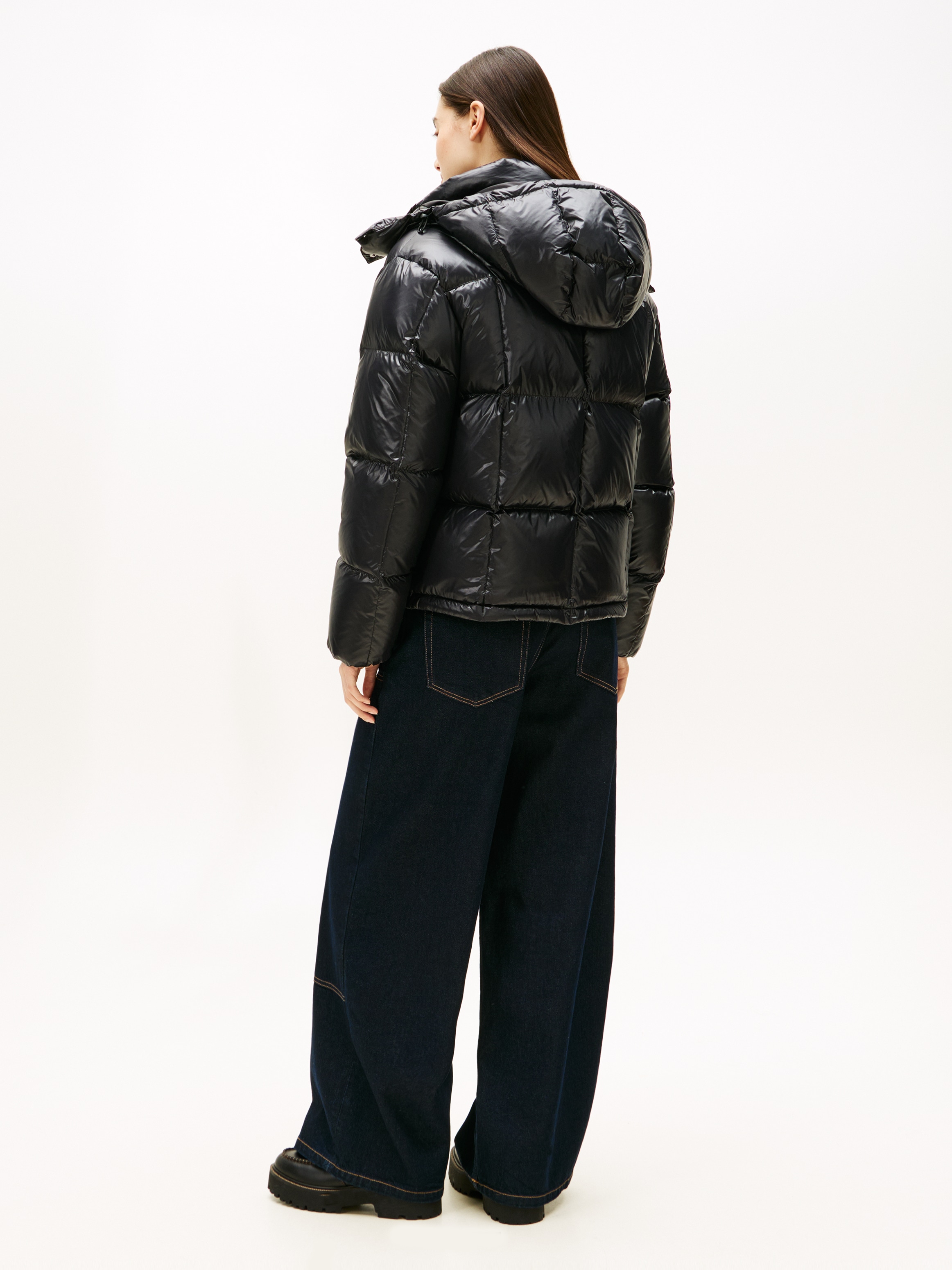 Tommy Jeans Steppjacke »TJW ALASKA GRID DWN JCKT SHINY« mit Kapuze