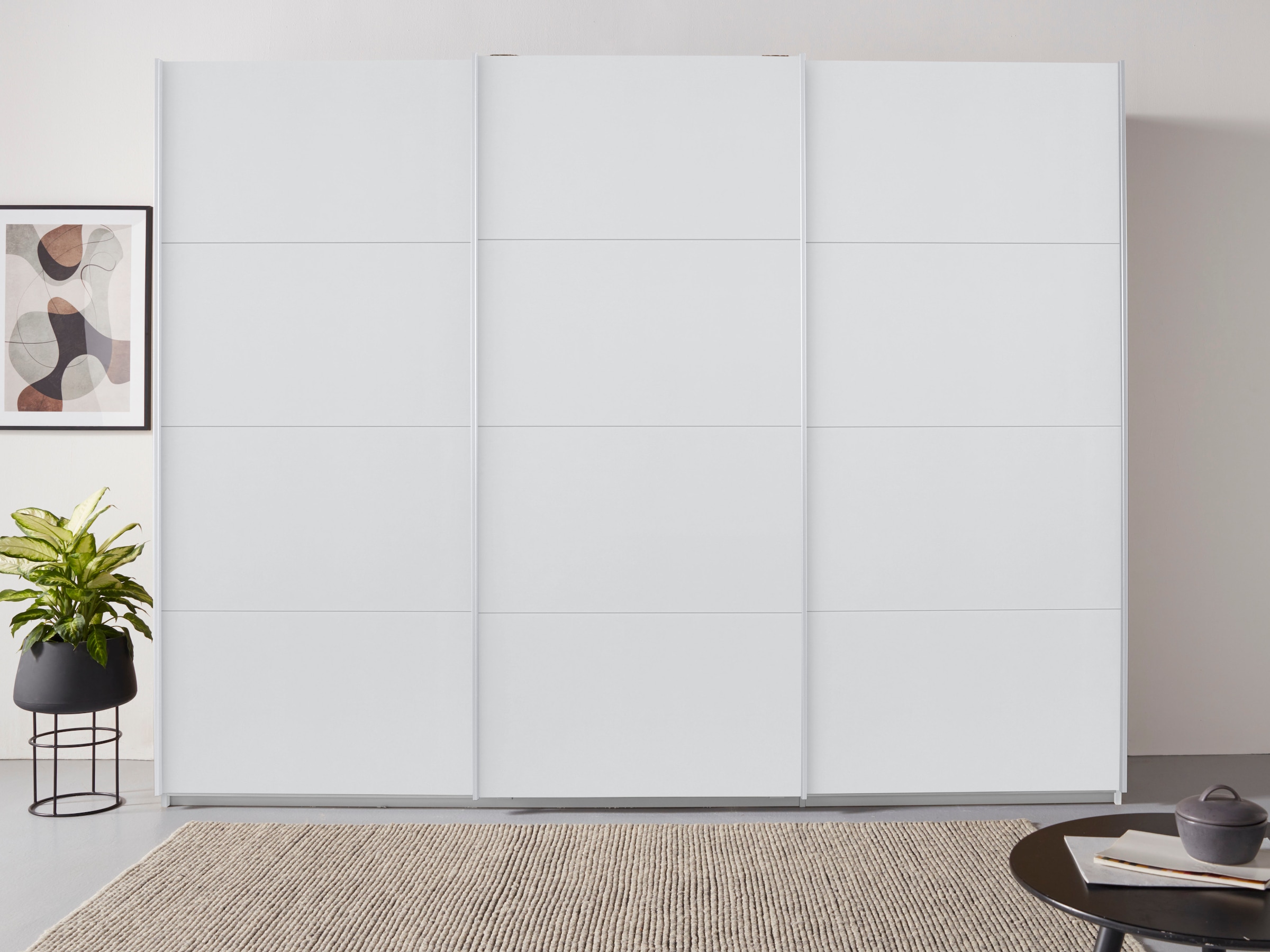 rauch Schwebetürenschrank »Kleiderschrank Schrank Garderobe TOPSELLER OTELI inkl. Inneneinteilung«, mit 3 Innenschubladen sowie zusätzlichen Einlegeböden MADE IN GERMANY