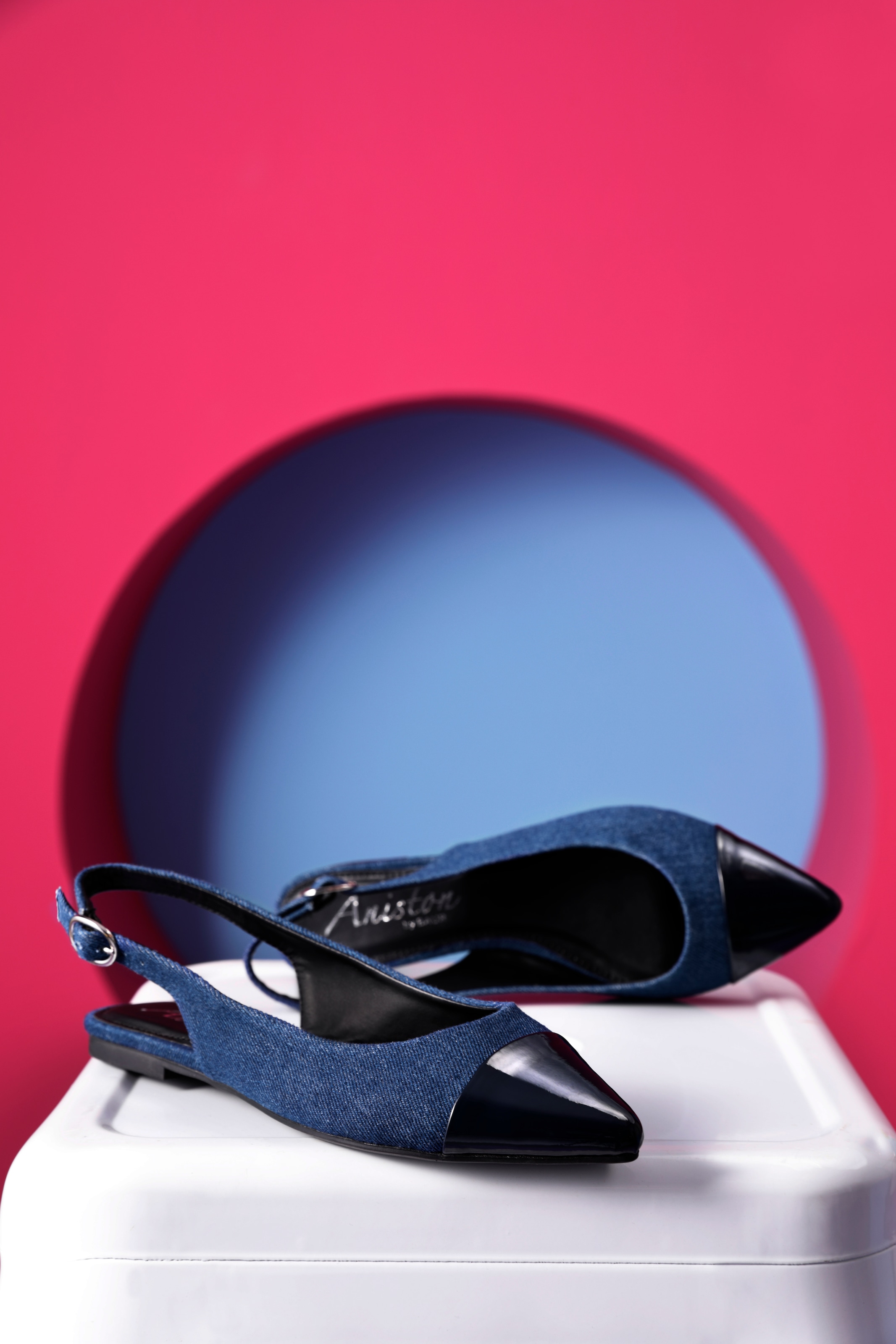 Aniston SHOES Slingpumps, Flat, Sommerschuh, Lackspitze - NEUE KOLLEKTION
