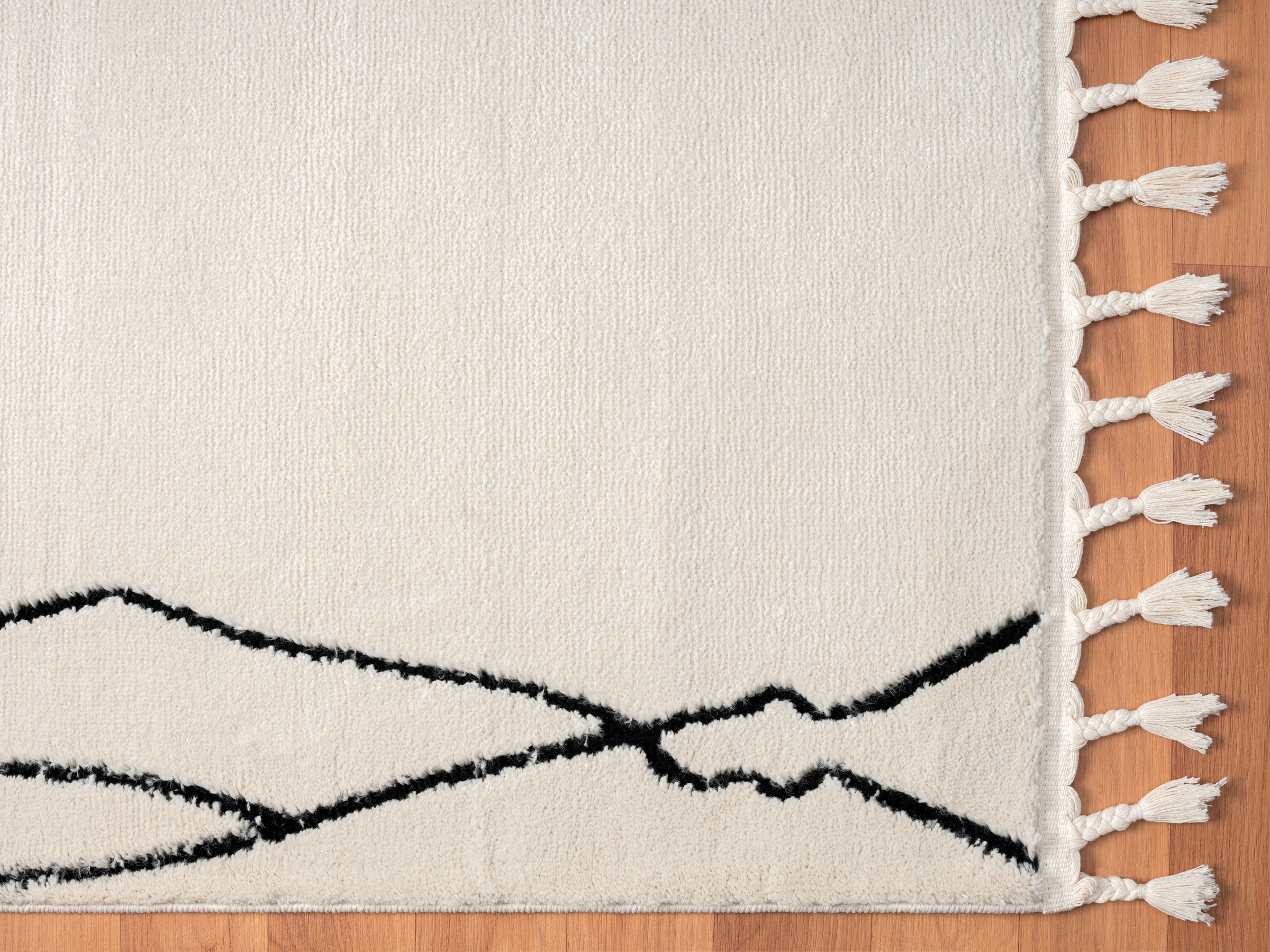 Myflair Möbel & Accessoires Hochflor-Teppich »Moroccan Drawline, LAGERRÄUMUNG!« rechteckig 24 mm Höhe modern, marokkanisches Design, flauschig weich durch Hochflor