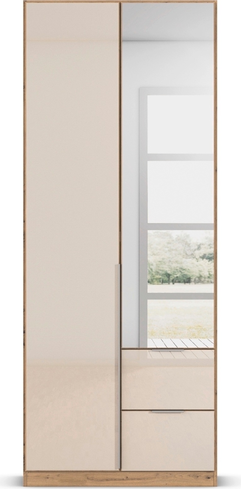 rauch Drehtürenschrank »Kleiderschrank Kleiderschränke Schrank Garderobe AGORDO mit Glasfront«, (in zwei Griff-Farben mit Glasfront), mit Außenschubkästen, in 6 Breiten und 2 Höhen MADE IN GERMANY