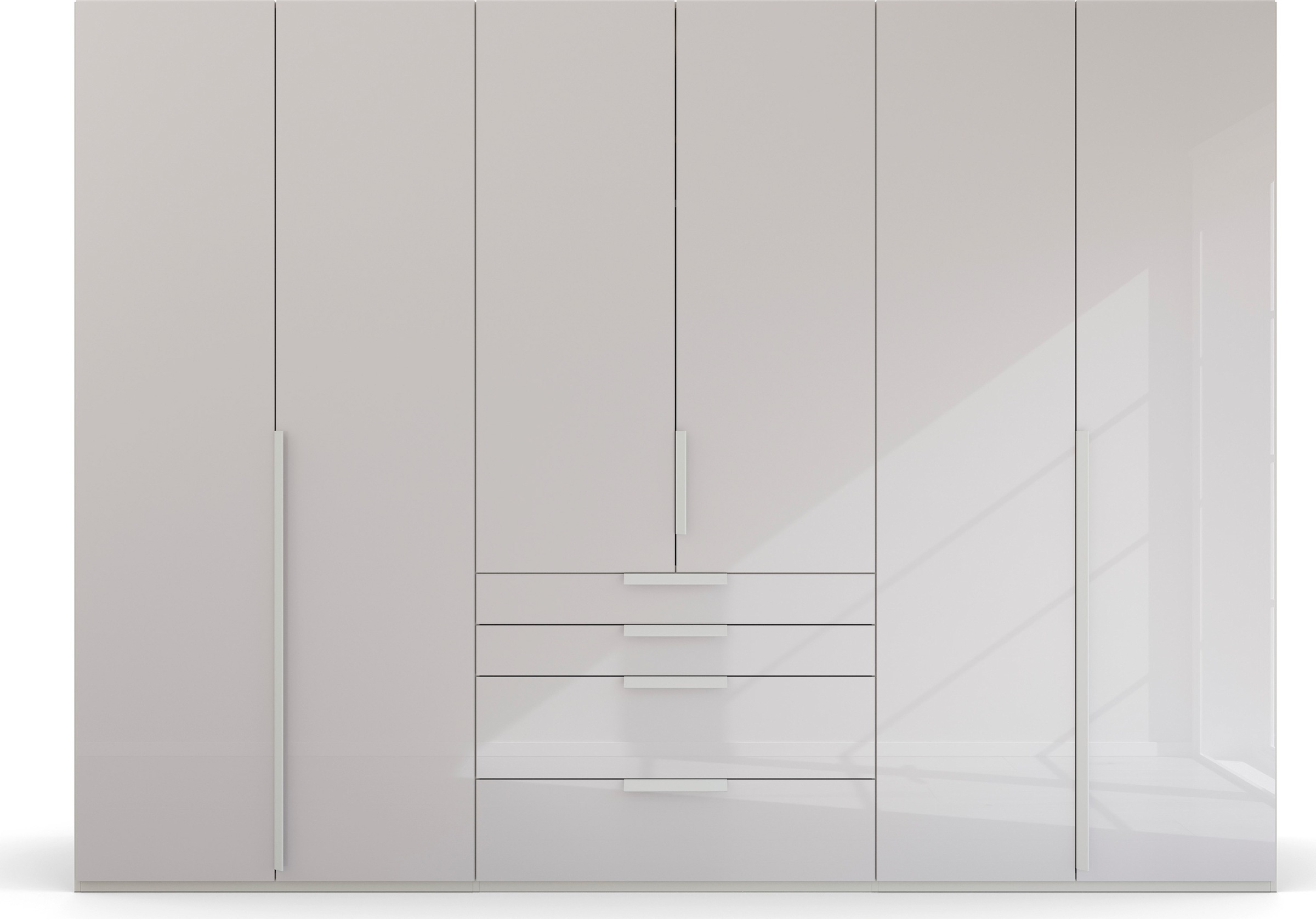 rauch Drehtürenschrank »Purisma«, mit Glasfront, Schubladen und umfangreichem Zubehör, mit Soft-Close