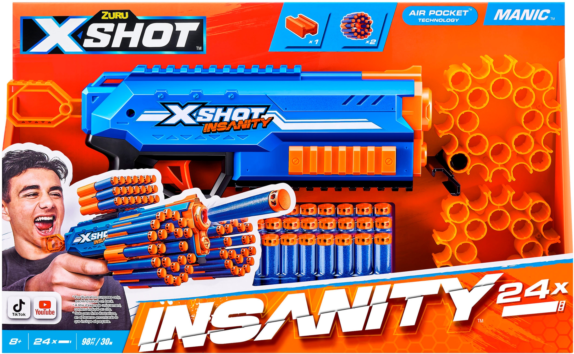 XSHOT Blaster »XSHOT, Insanity Blaster Manic mit Darts«