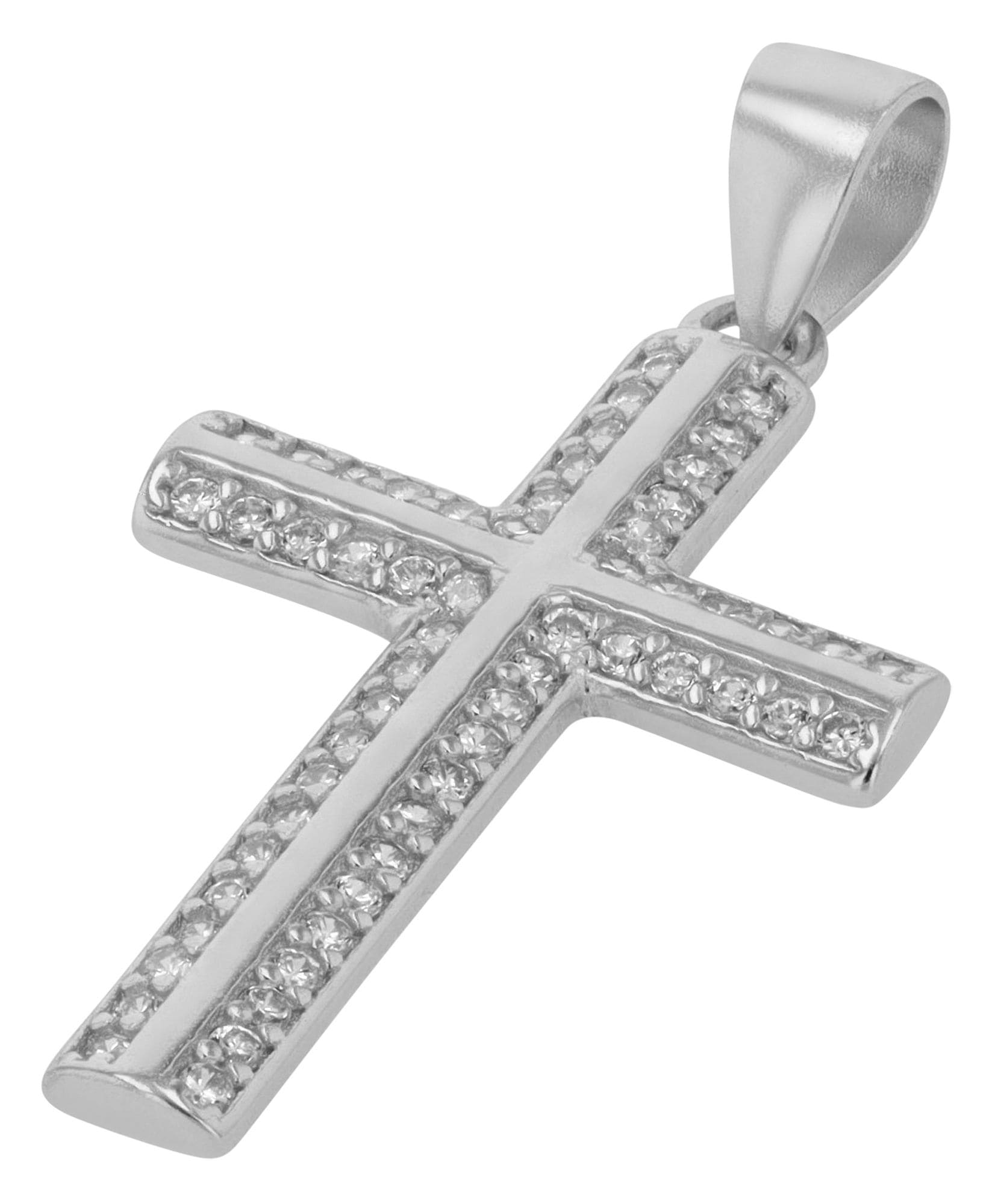 Adelia´s Kreuzanhänger »Damen Anhänger ¿ Kreuz Kreuzanhänger aus 925 Silber mit Zirkonia«