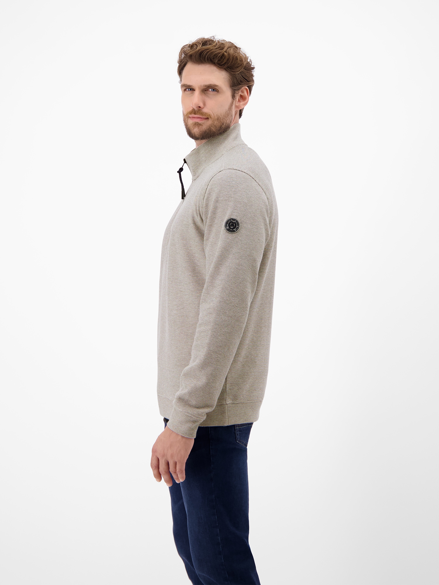 LERROS Sweatshirt »LERROS Unifarbener Sweattroyer für Herren«
