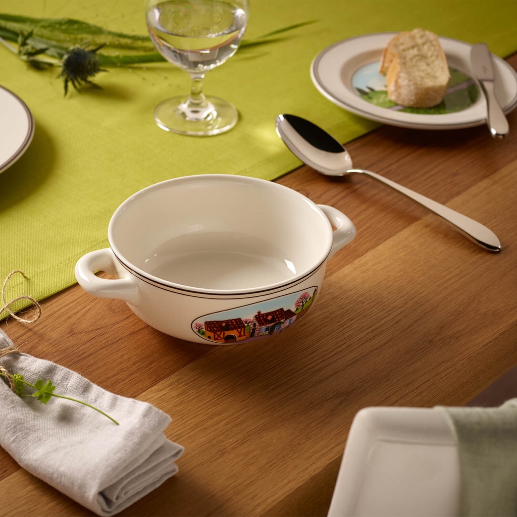 Villeroy & Boch Schale »Suppentassen mit Untertassen Design Naif 450 ml 6er Set bunt«