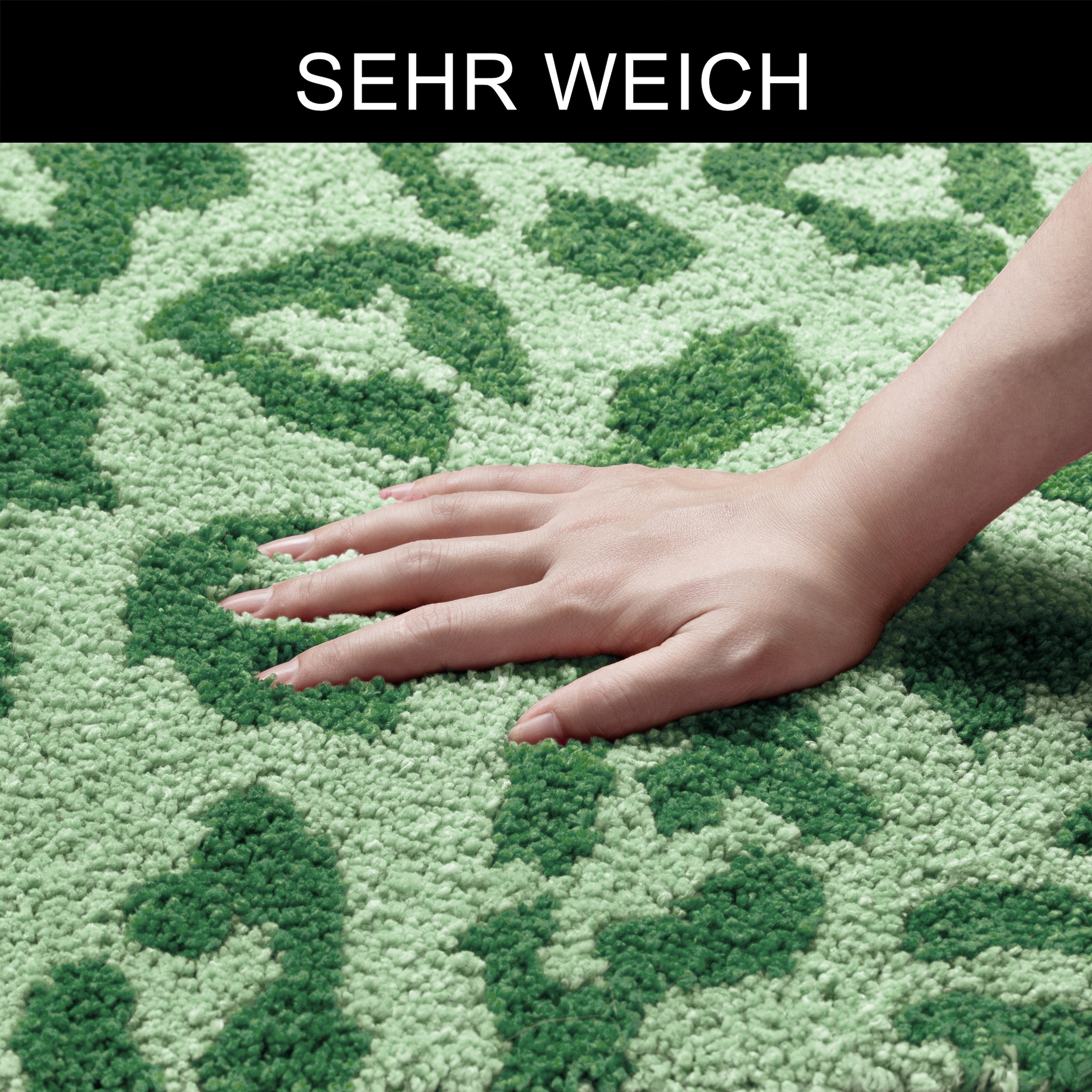 OTTO home Badematte »Anna Leo, Badvorleger, Badezimmer Teppich, Duschvorleger« Höhe 15 mm rutschhemmend beschichtet fußbodenheizungsgeeignet | schnell trocknend mit Animal Print, modernes Muster, Leo, weich
