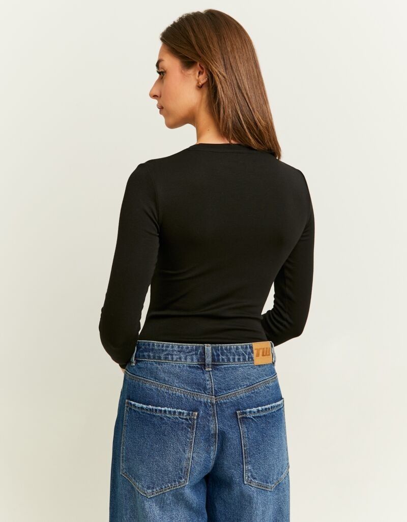 Tally Weijl Langarmbody »SBOCOCOSYM« Baumwollmischung, figurbetont