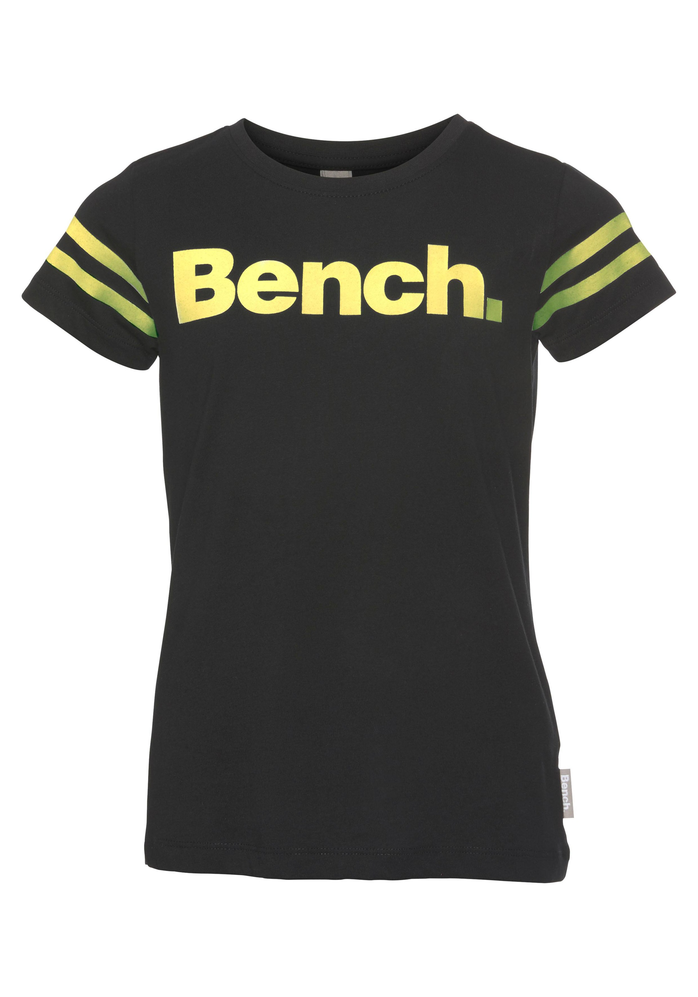 Bench. T-Shirt »Print leuchtet im Dunkeln«, mit Streifen am Ärmel online  bei OTTO